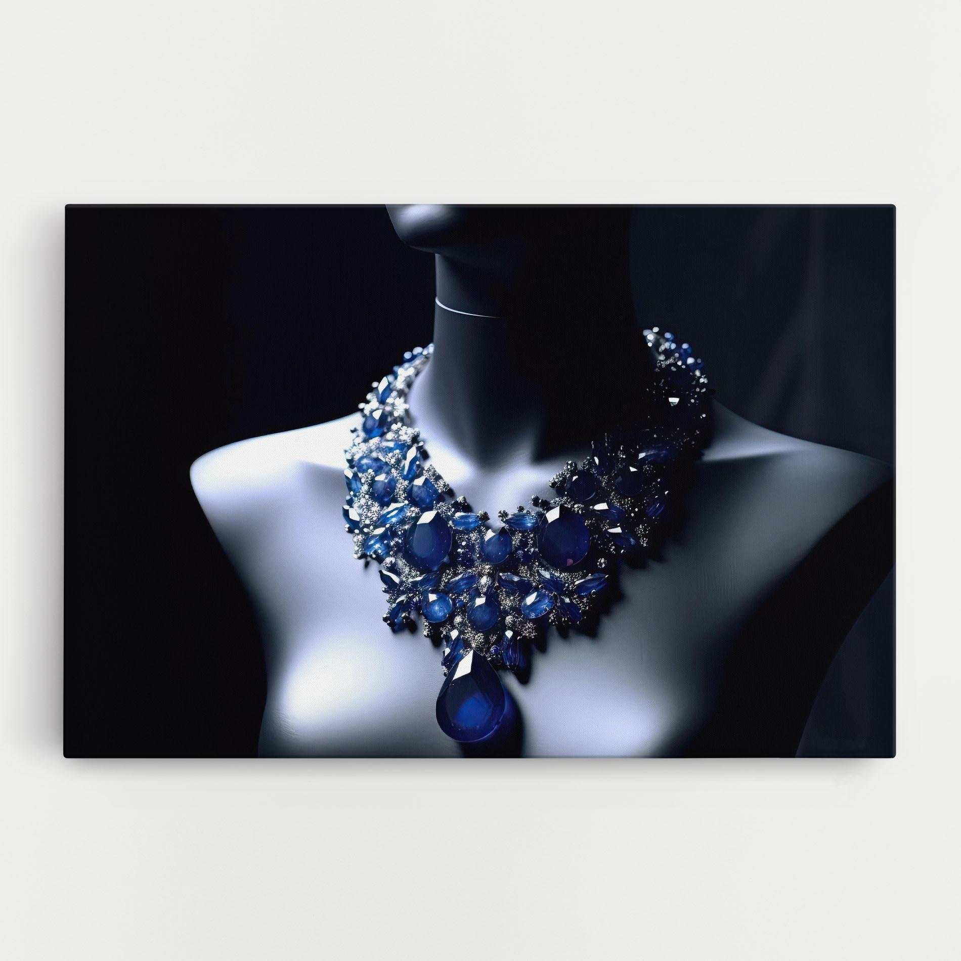 Картина на платно Blue Diamonds Necklace mockup 0