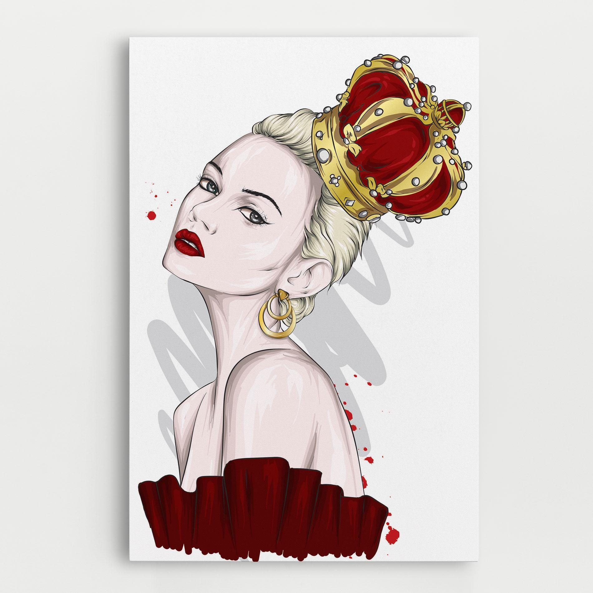 Картина на платно Big Red Crown mockup 0
