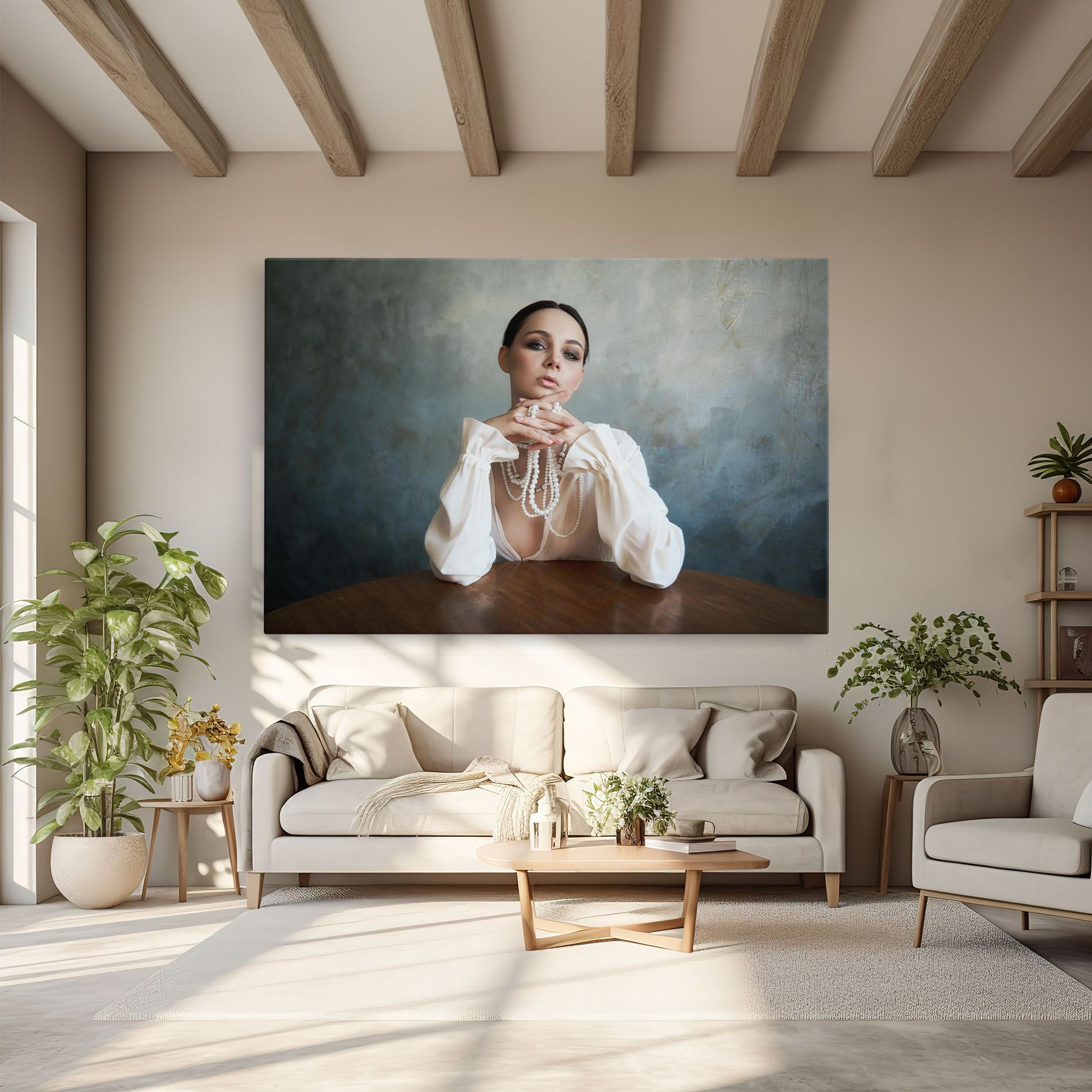 Girl White Pearls mockup 6