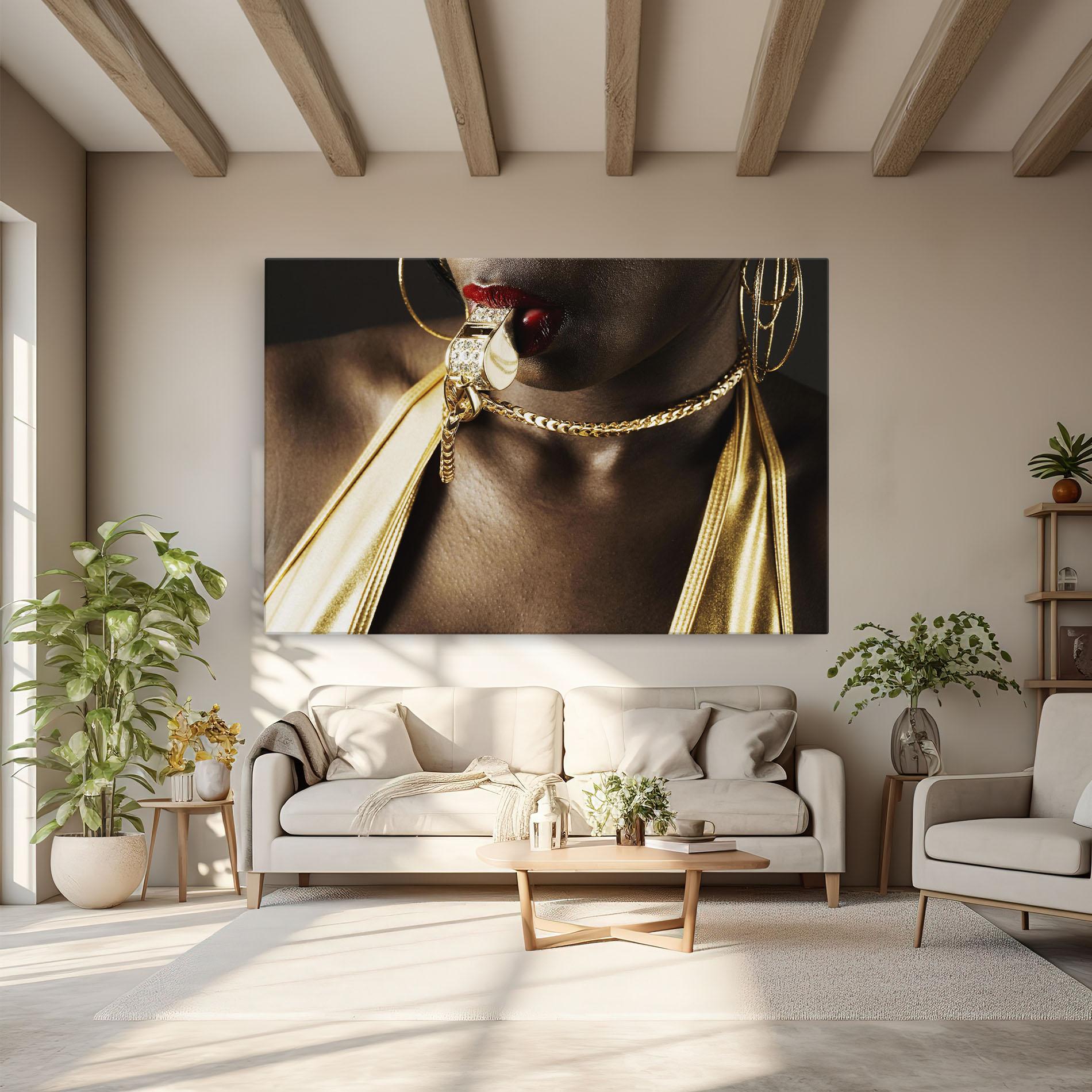 Картина на платно Golden Whistle mockup 6