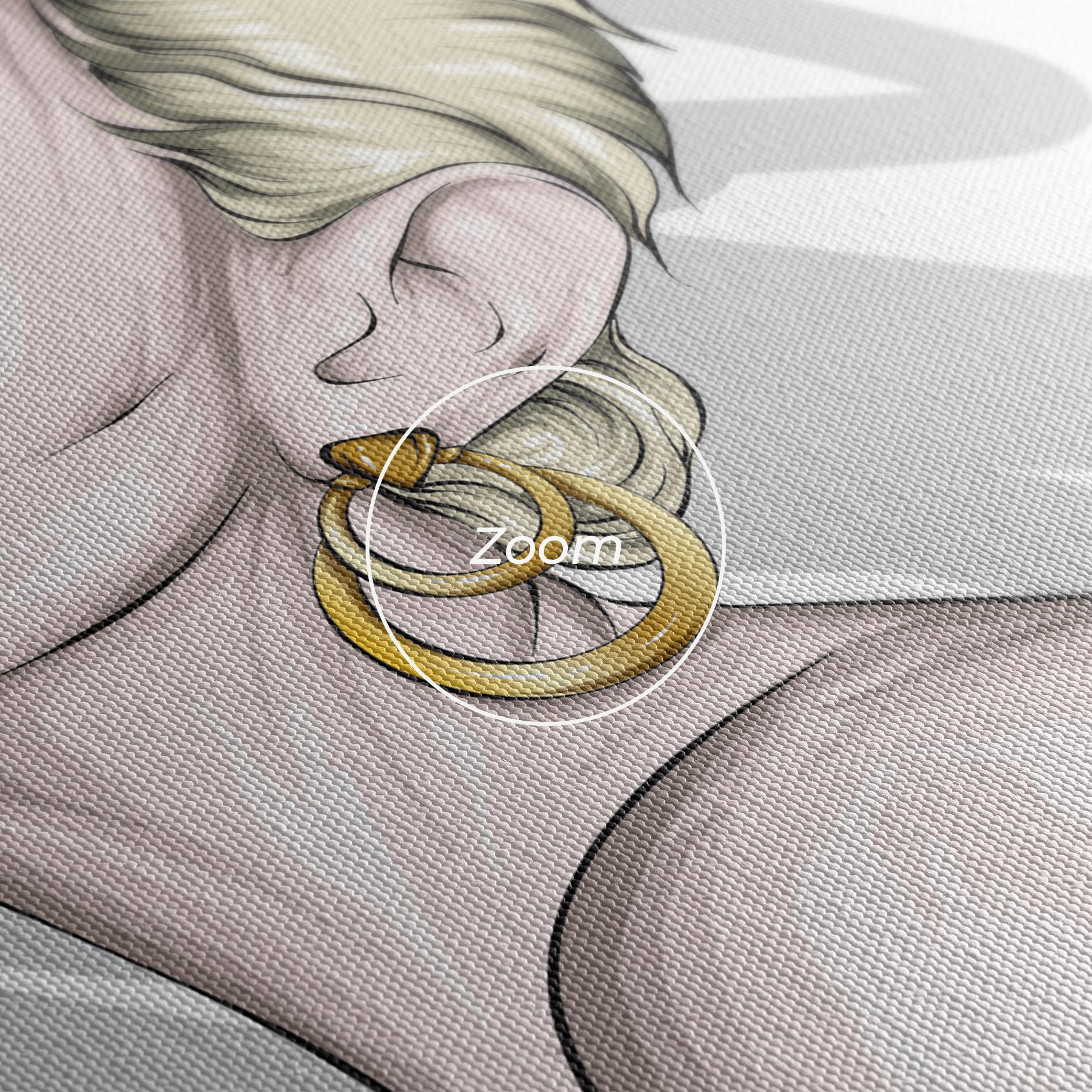 Картина на платно Big Red Crown mockup 3