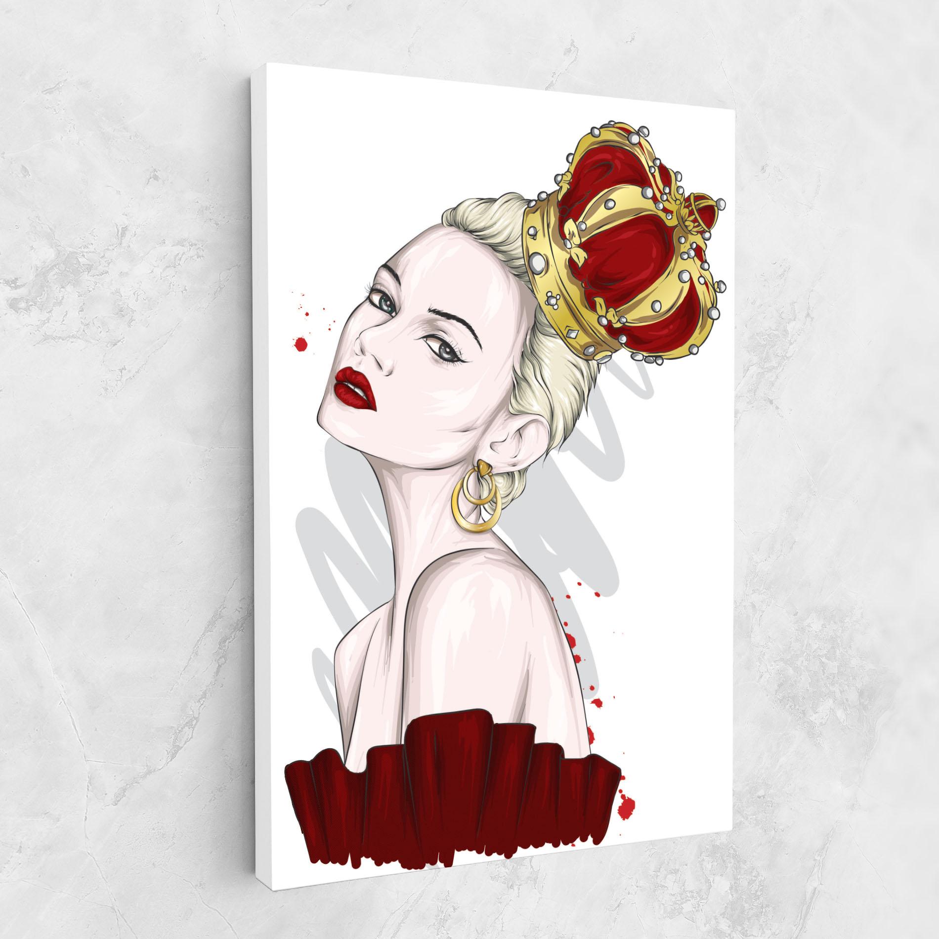 Картина на платно Big Red Crown mockup 1