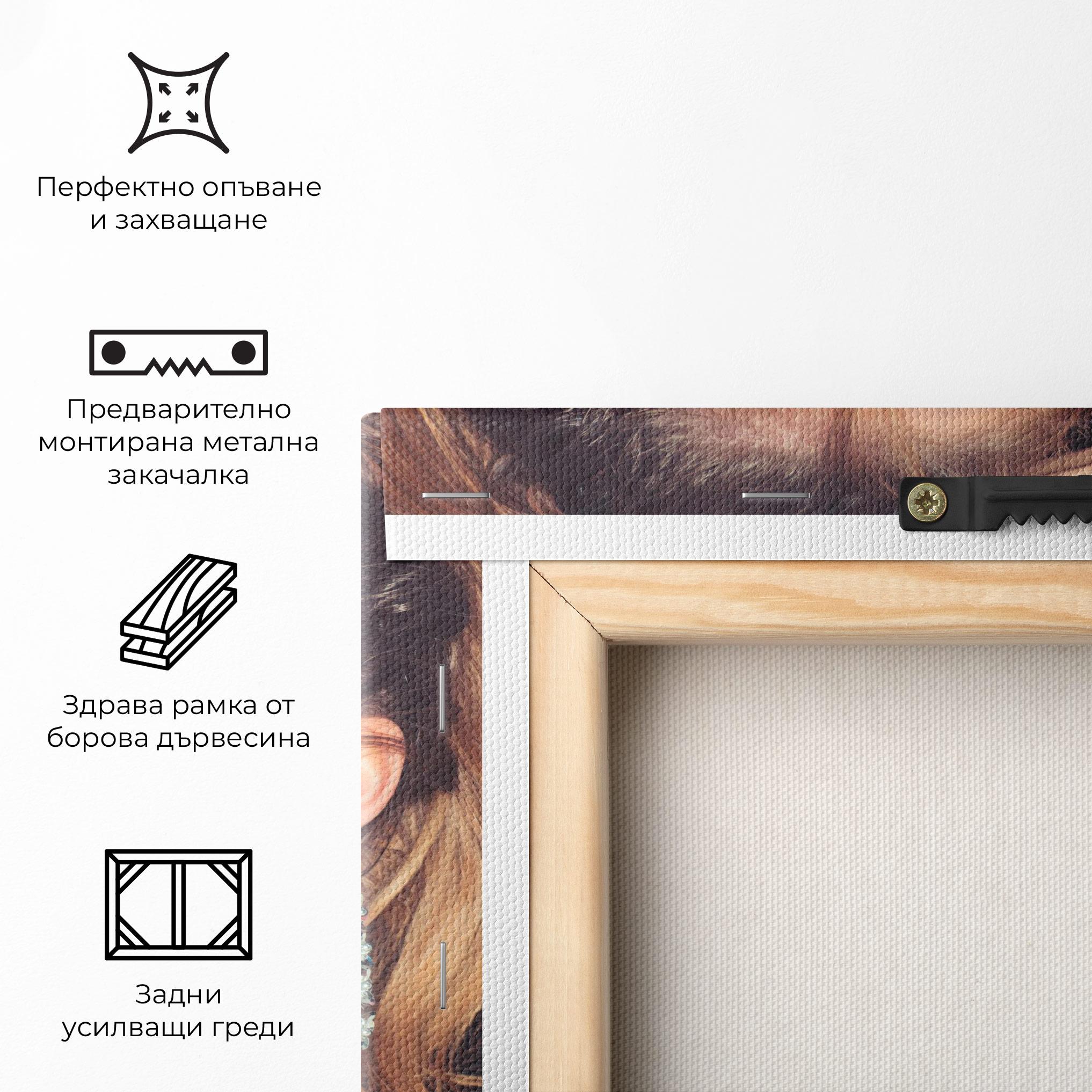 Картина на платно Flower Earrings mockup 5