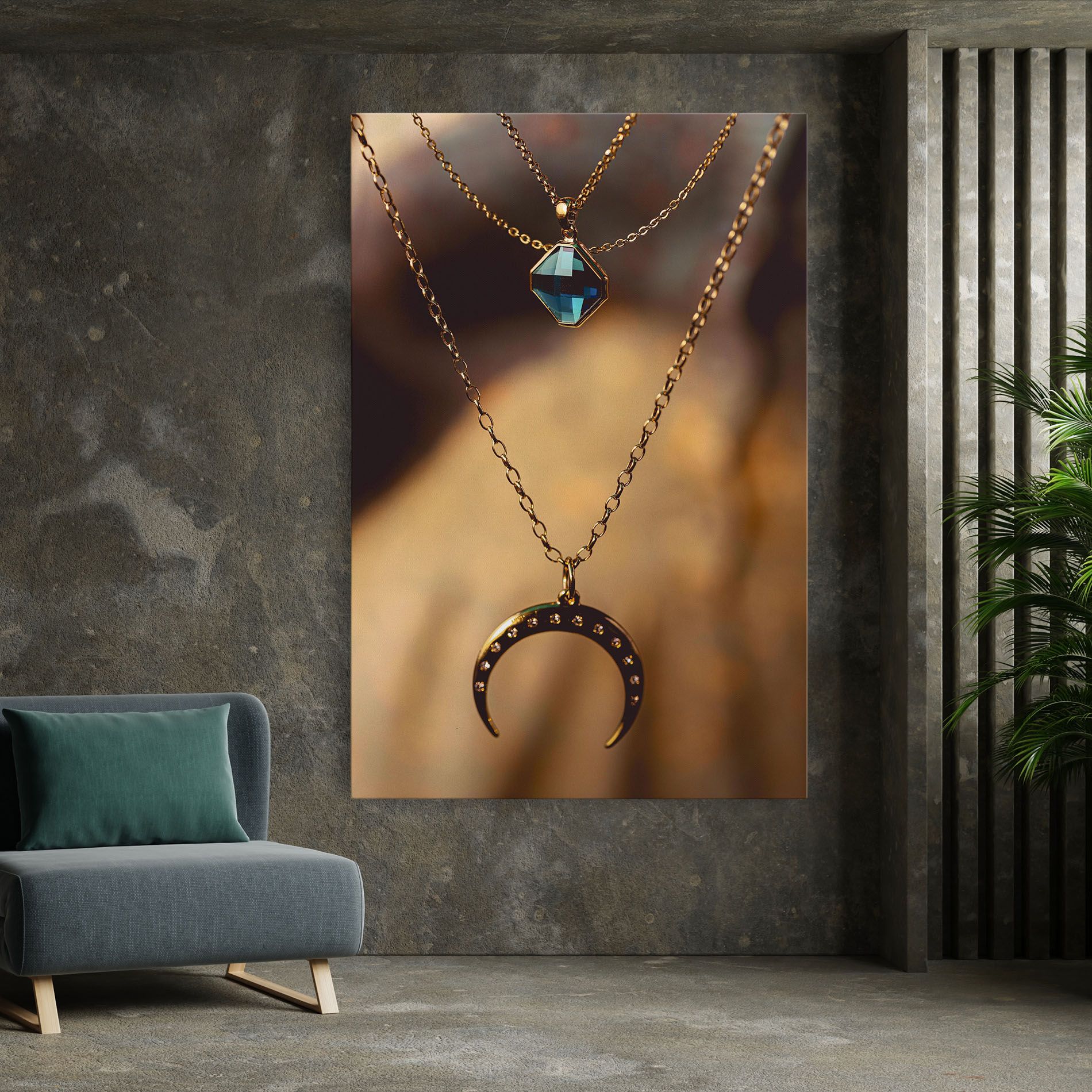 Moon Blue Necklace mockup 7