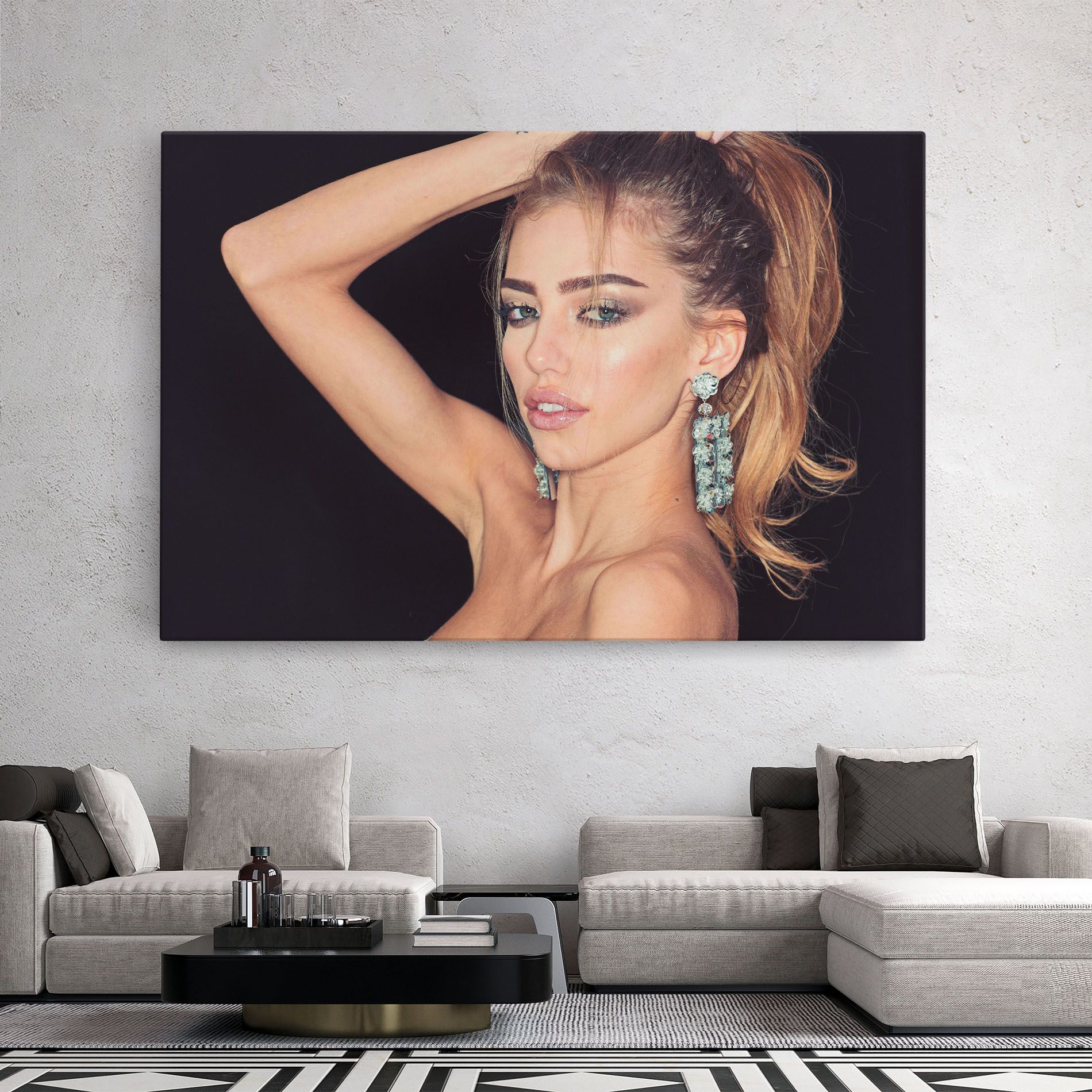 Flower Earrings mockup 2