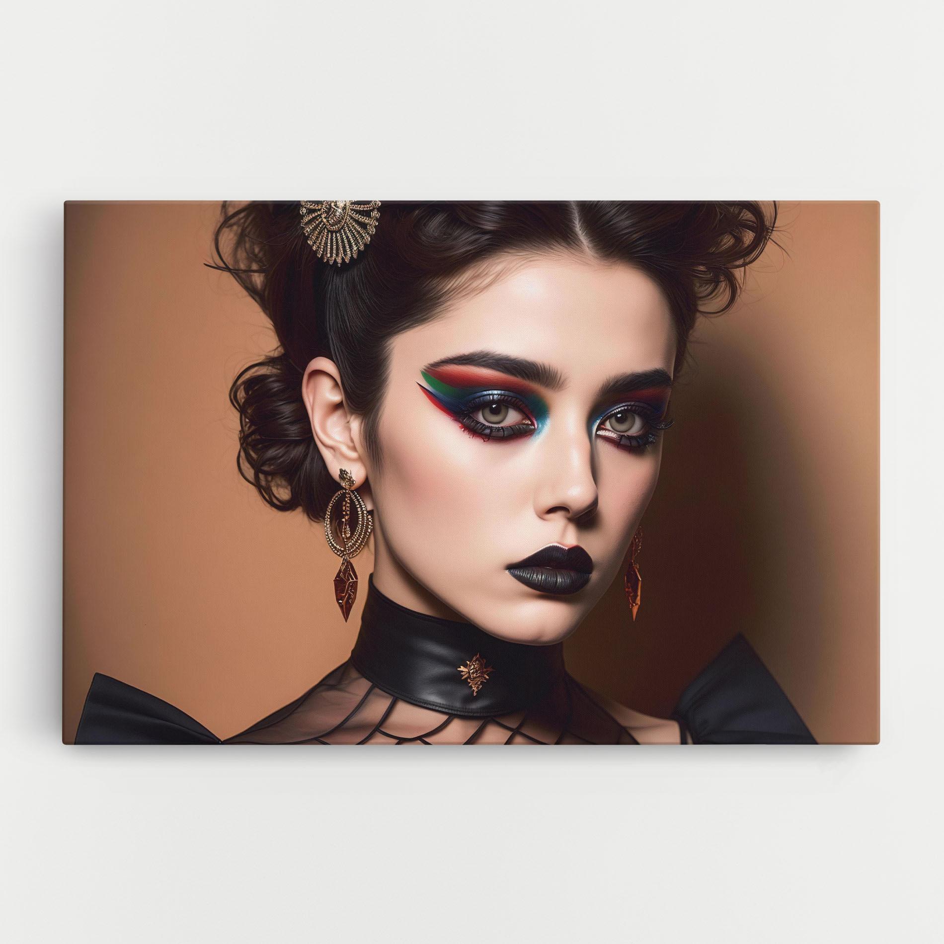 Картина на платно Black Lips Makeup mockup 0