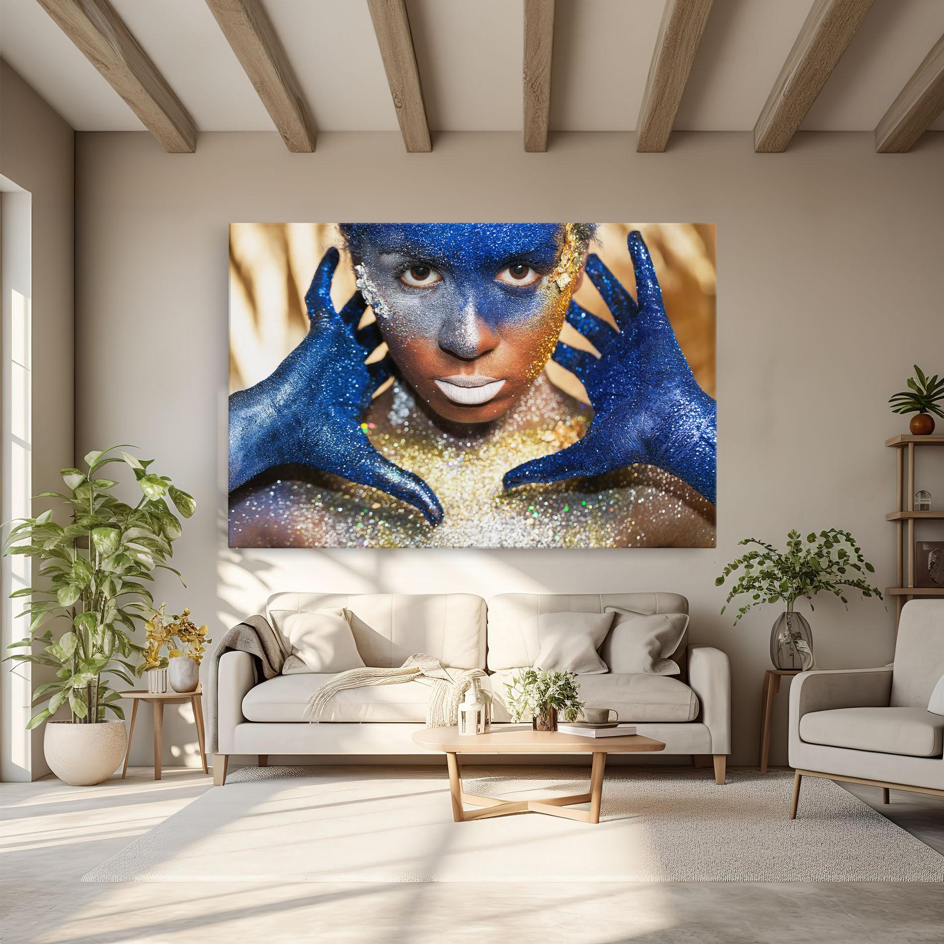 Картина на платно Glue Gold Glitter mockup 6