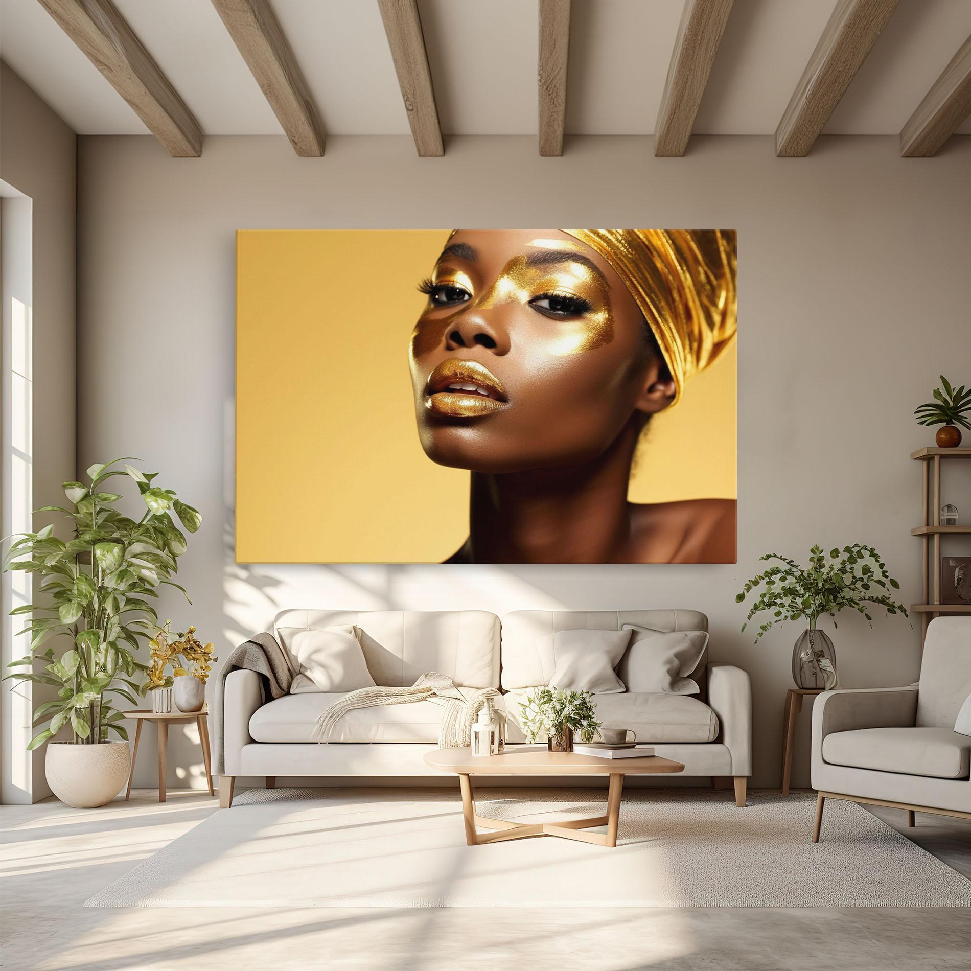 Картина на платно Gold Headdress mockup 6