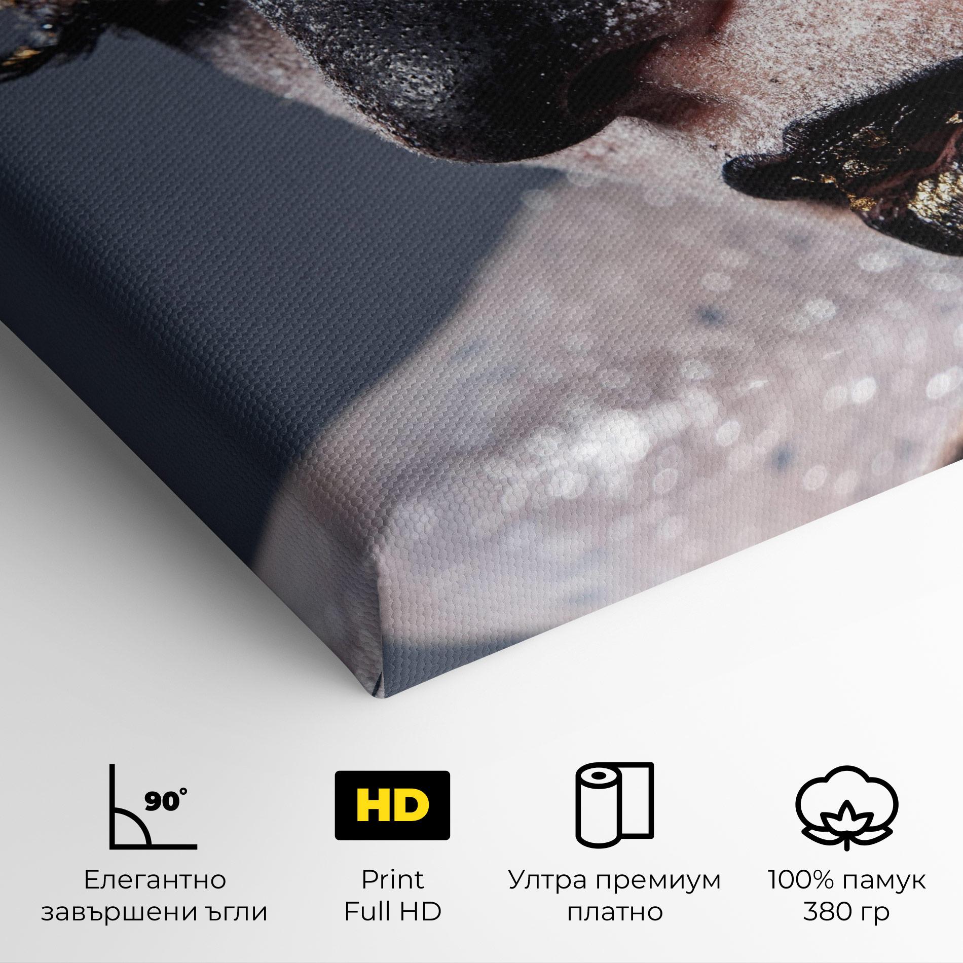 Картина на платно Beautiful Gold Artistic Makeup mockup 4