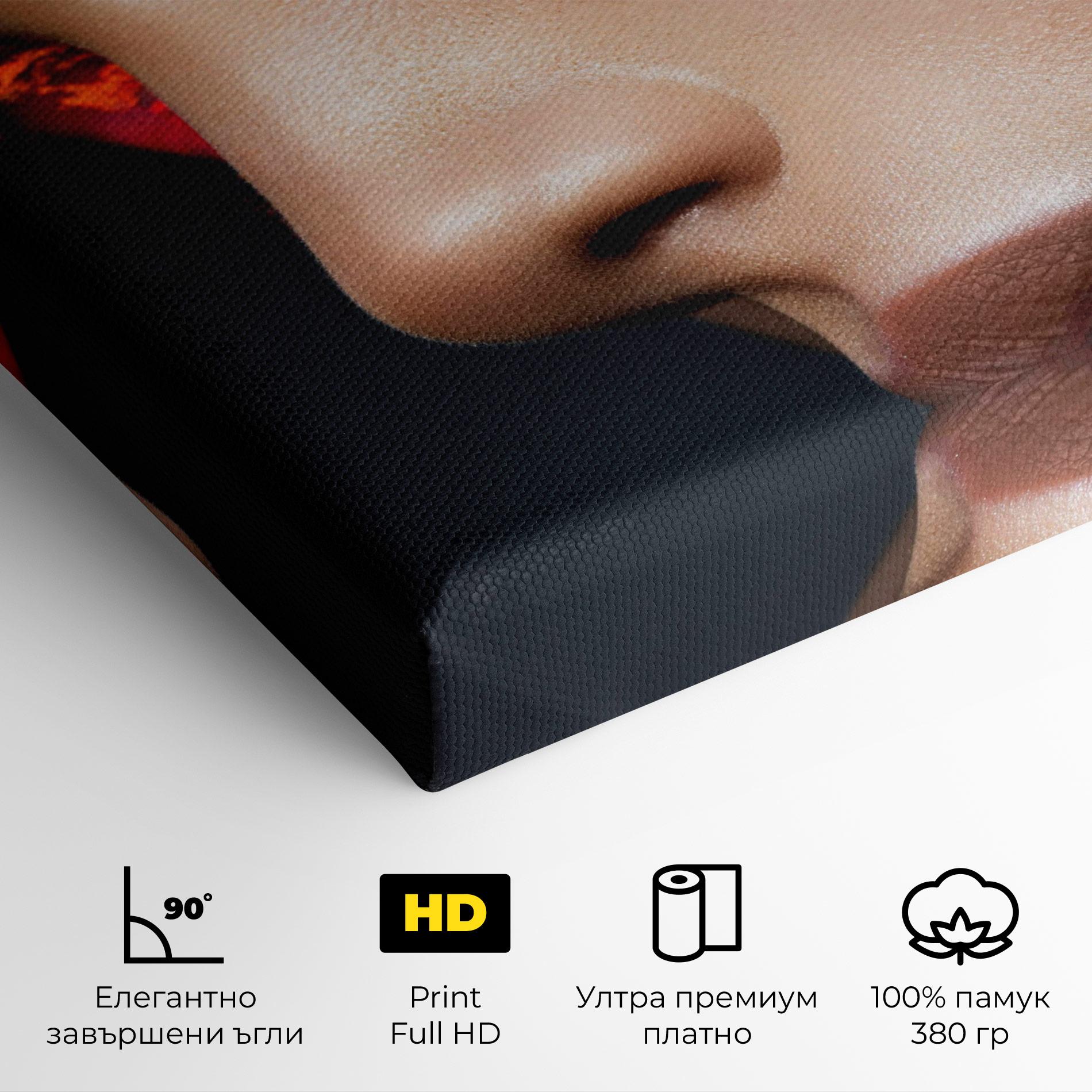 Картина на платно Fire Make Up mockup 4