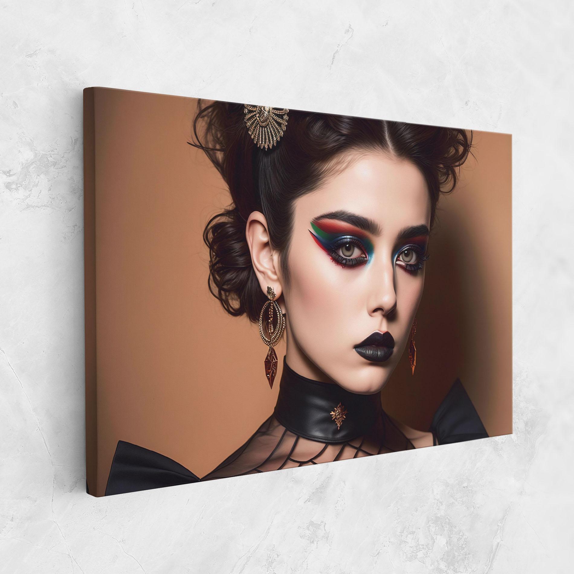 Картина на платно Black Lips Makeup mockup 1
