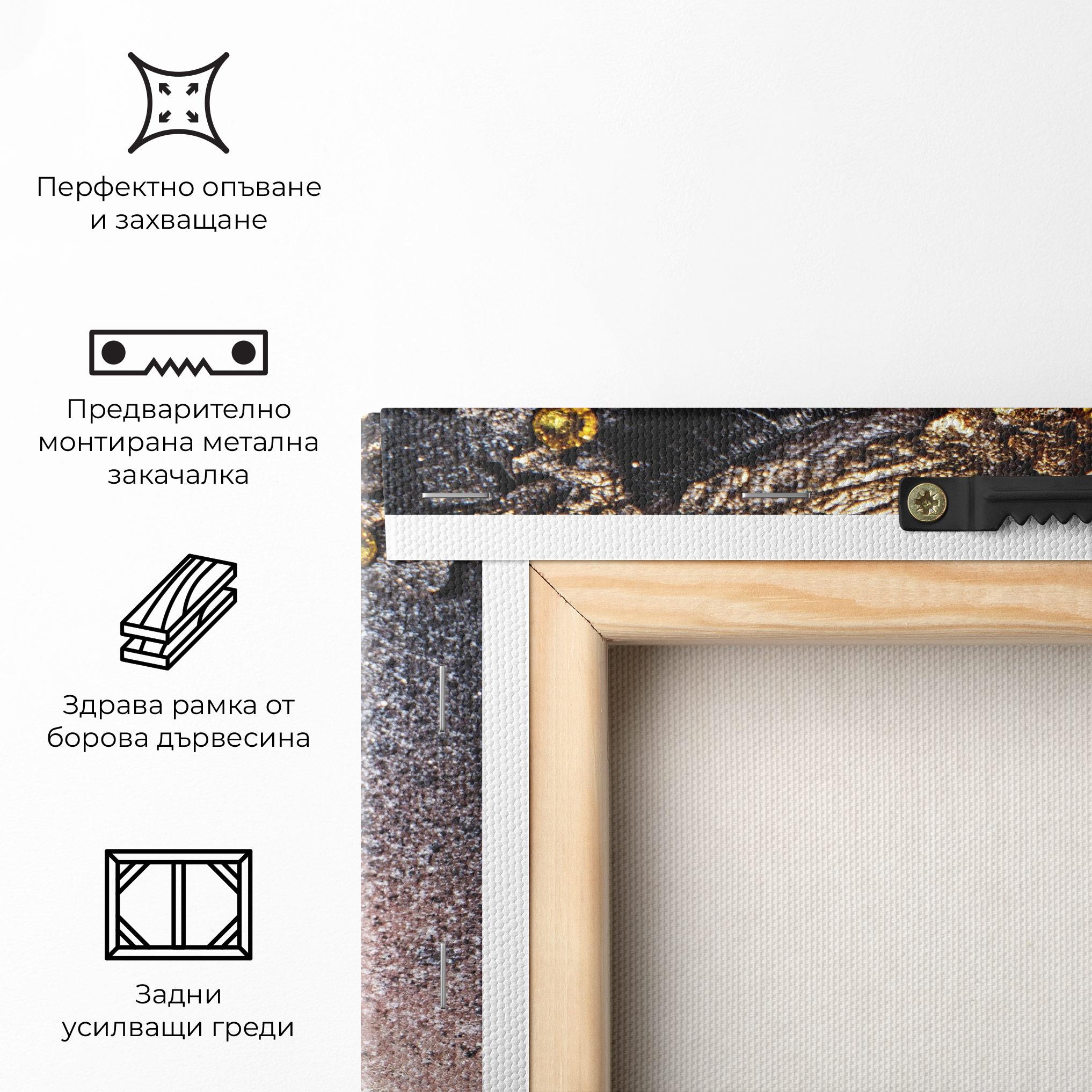 Картина на платно Beautiful Gold Artistic Makeup mockup 5