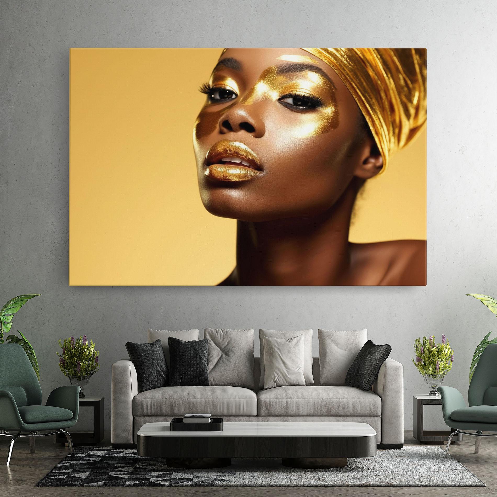 Картина на платно Gold Headdress mockup 7