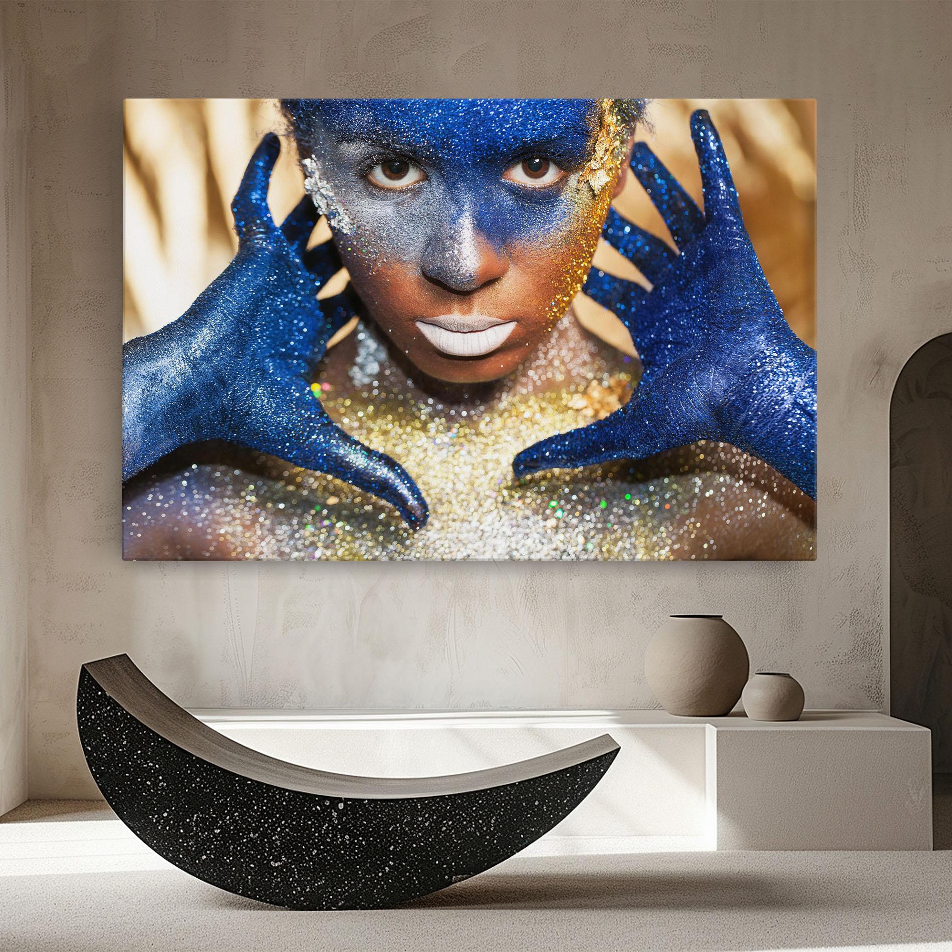 Картина на платно Glue Gold Glitter mockup 8