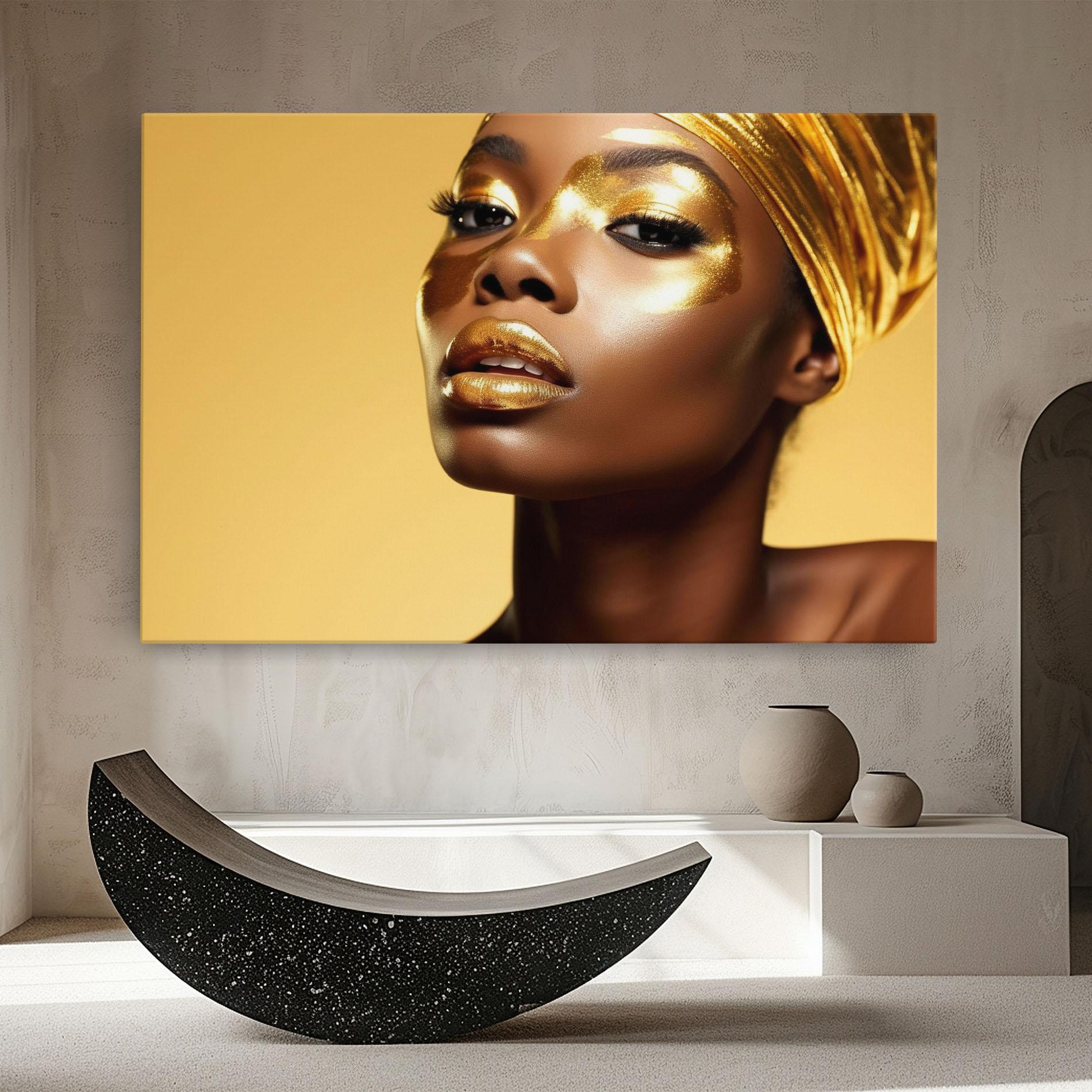 Картина на платно Gold Headdress mockup 8