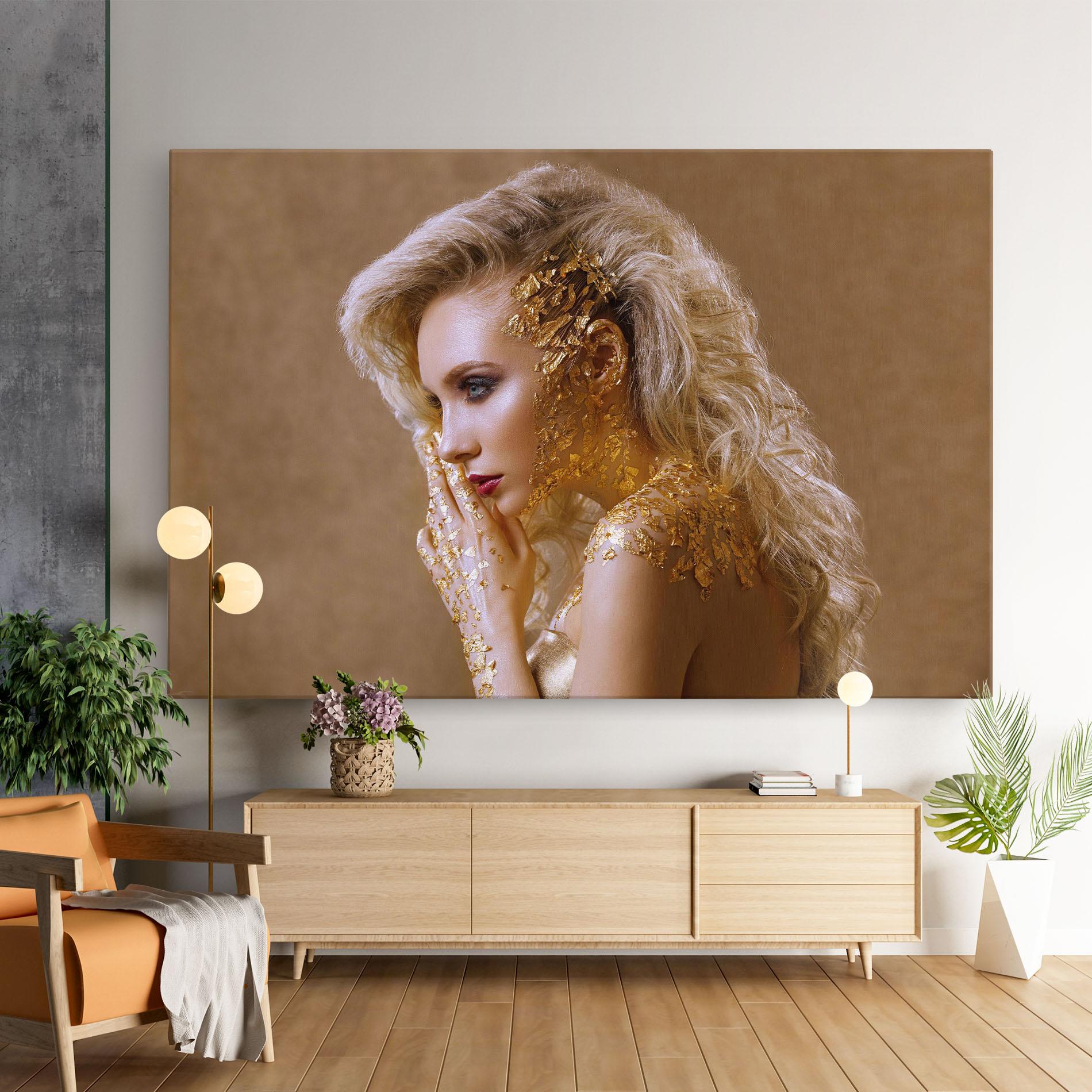 Картина на платно Gold Paper Makeup mockup 9