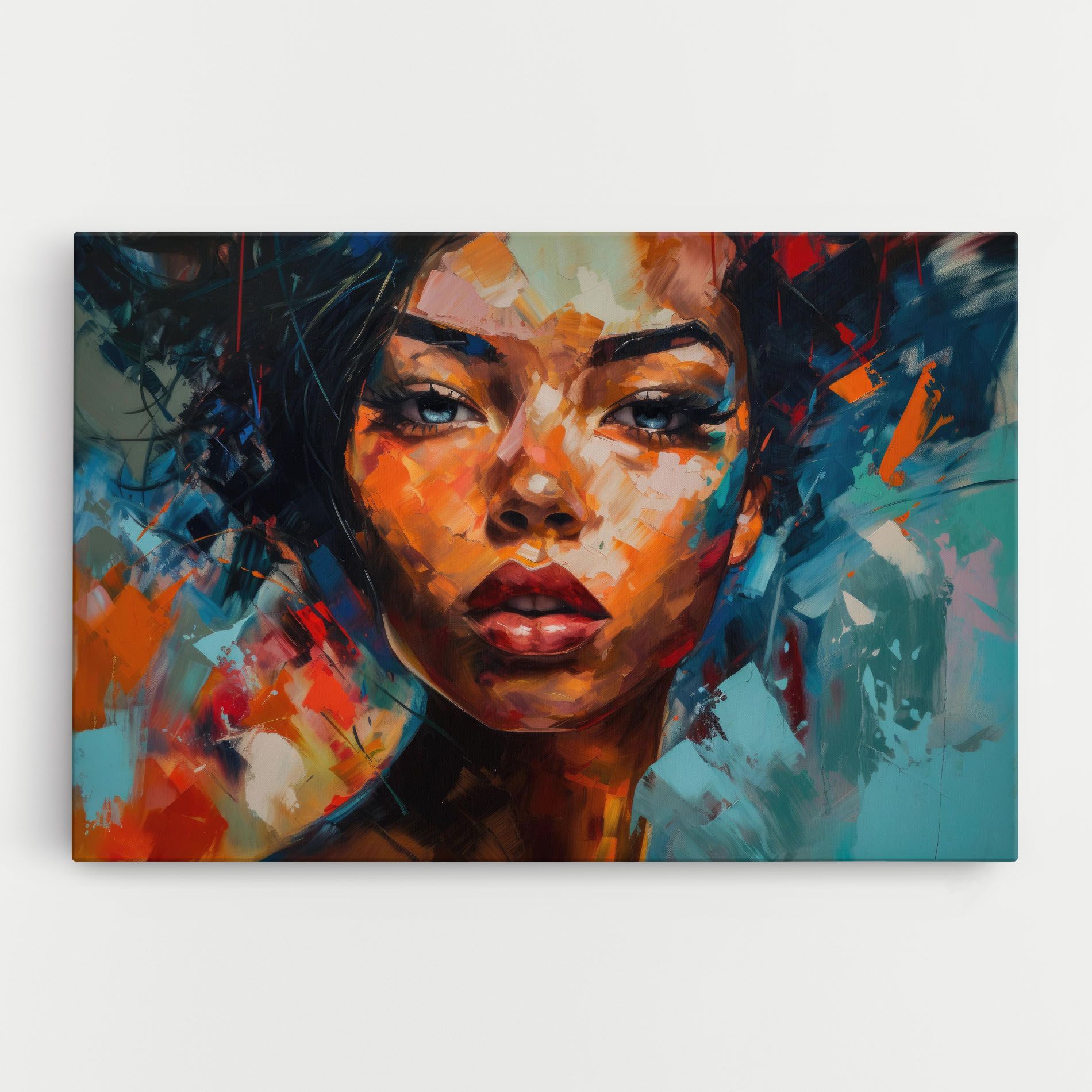 Intense Fiery Portrait mockup 0