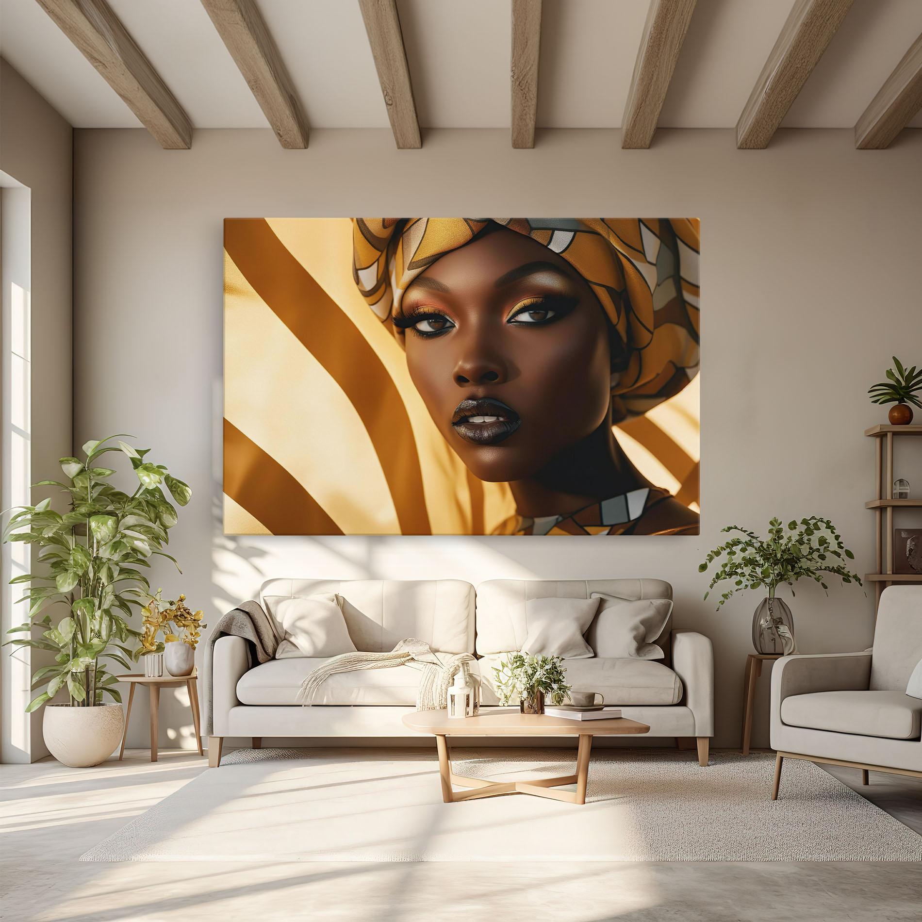 Картина на платно Fashion African Woman mockup 6