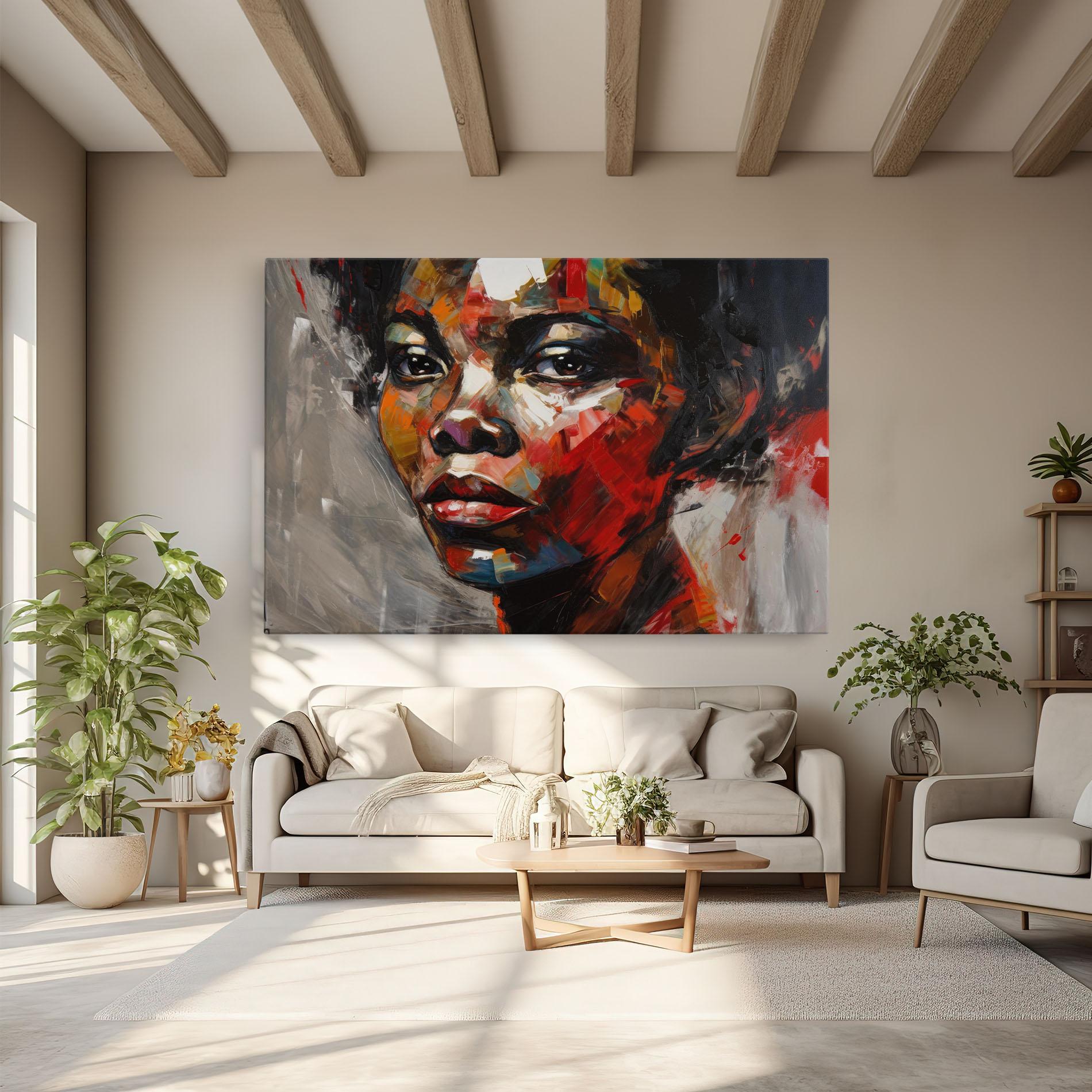 Картина на платно Intense Portrait Art mockup 6