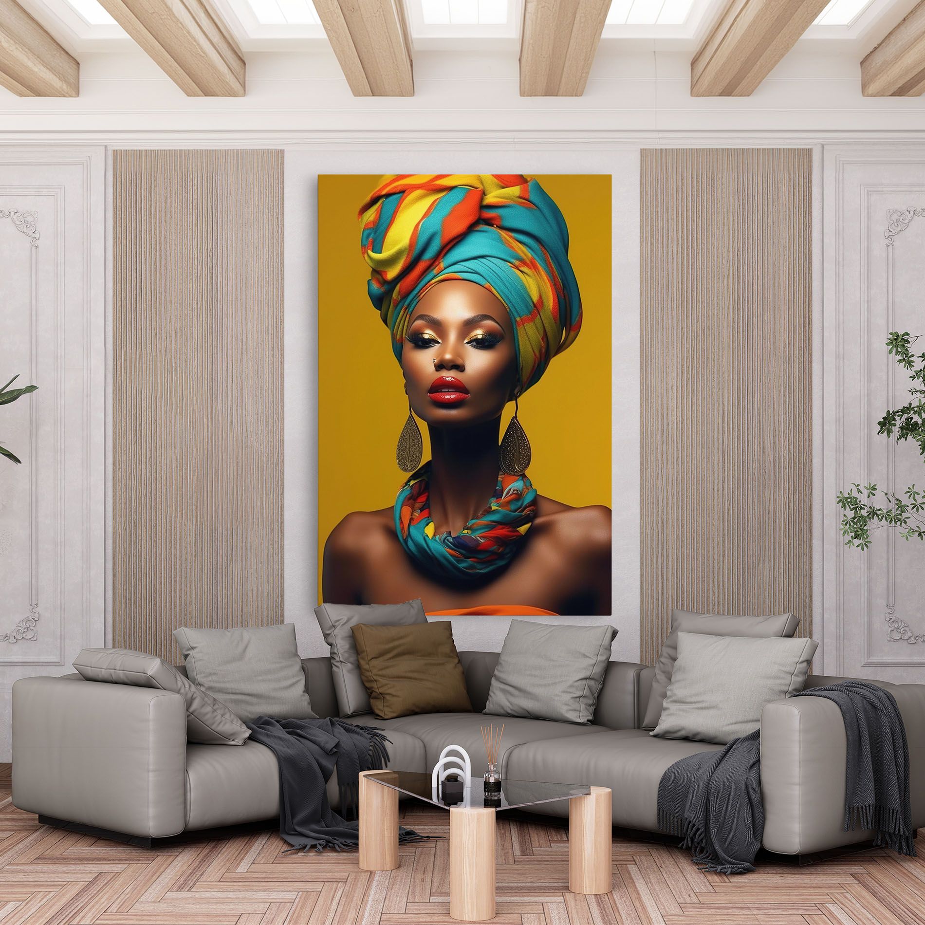 African Yellow Portrait mockup 6