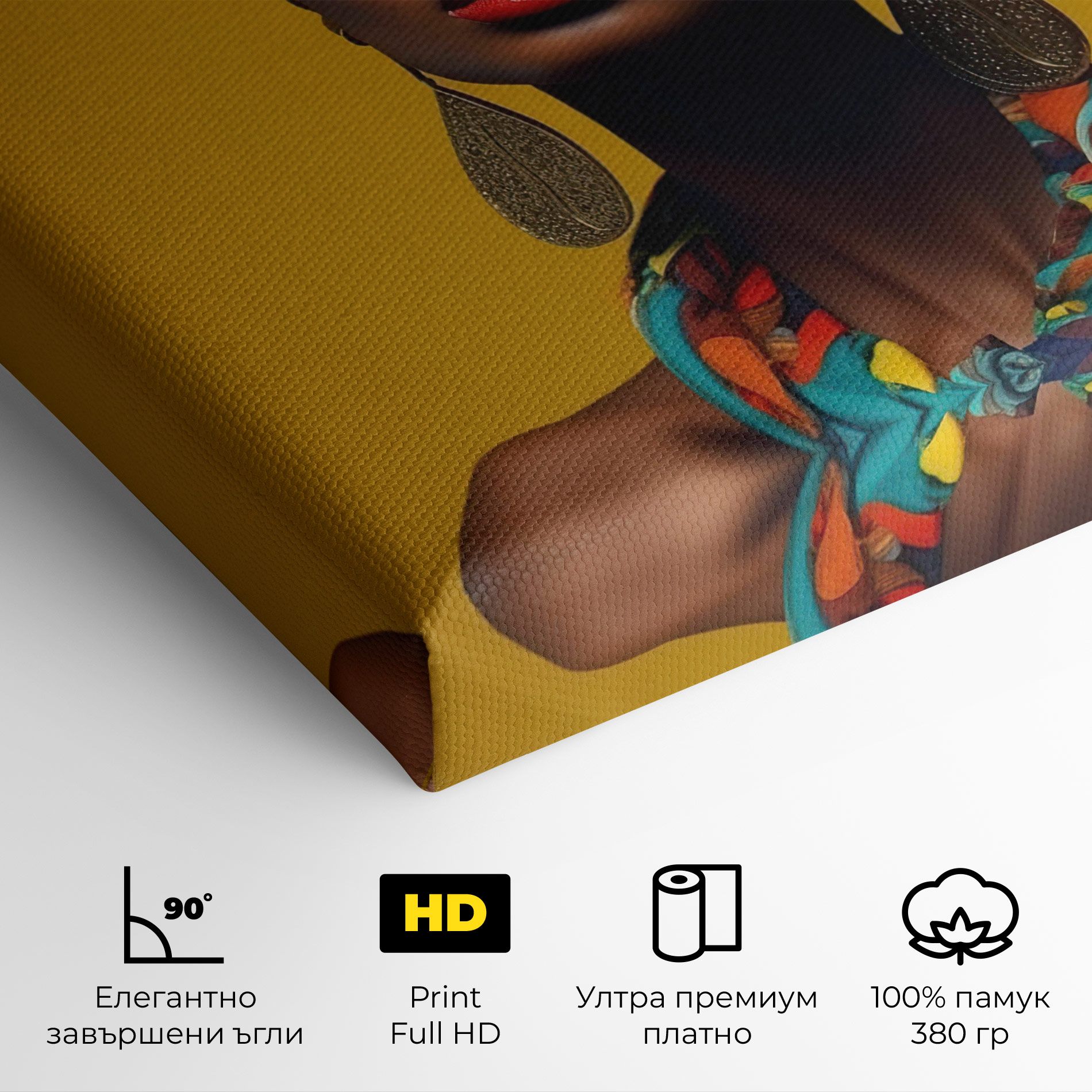 African Yellow Portrait mockup 4
