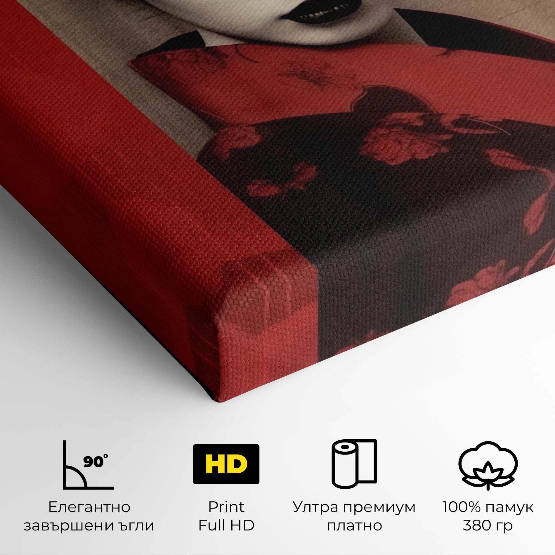 Картина на платно Black Asiatic Makeup mockup 4