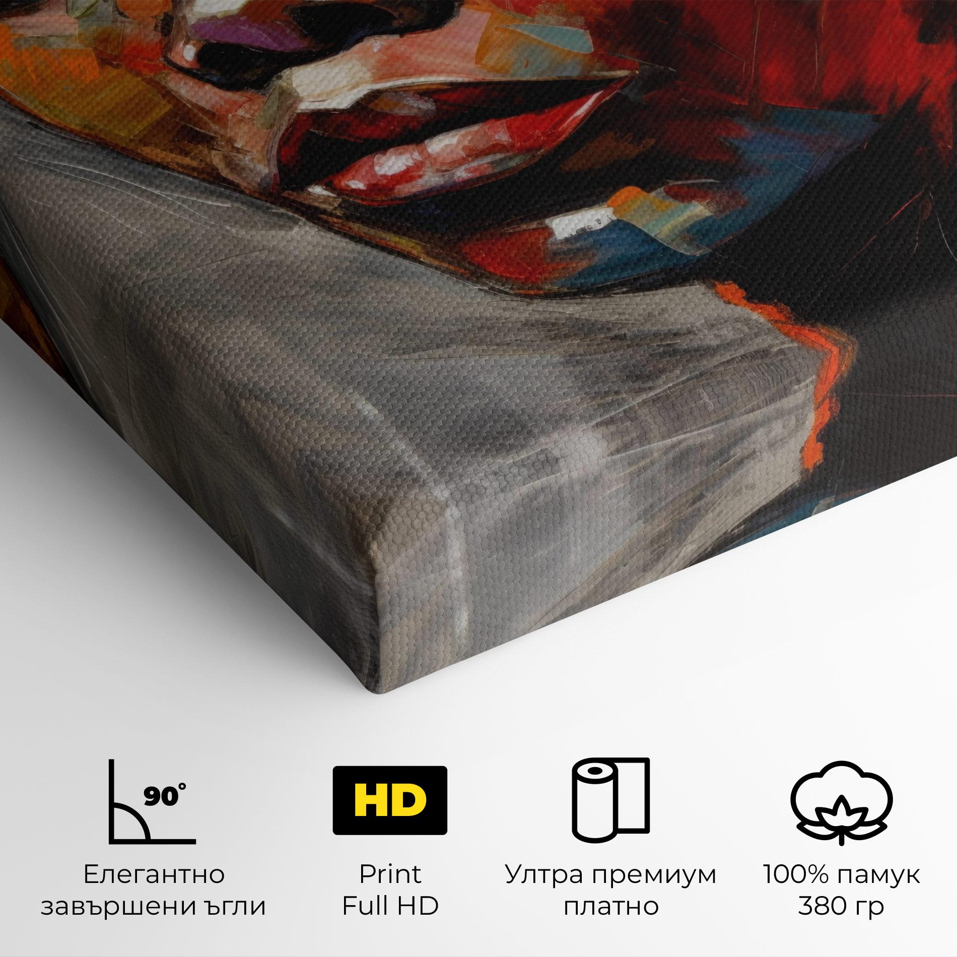 Картина на платно Intense Portrait Art mockup 4