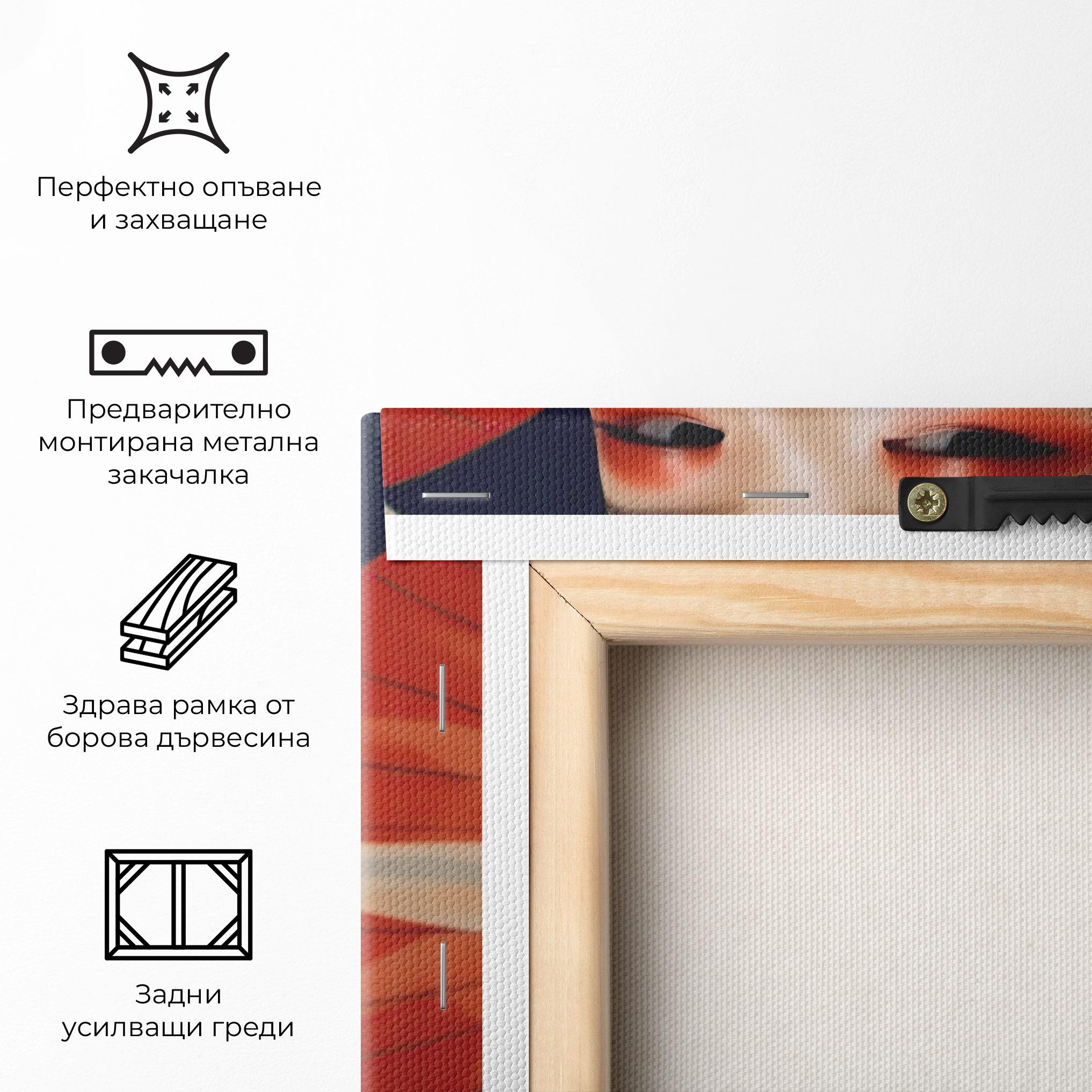 Картина на платно Asiatic Red Lips mockup 5