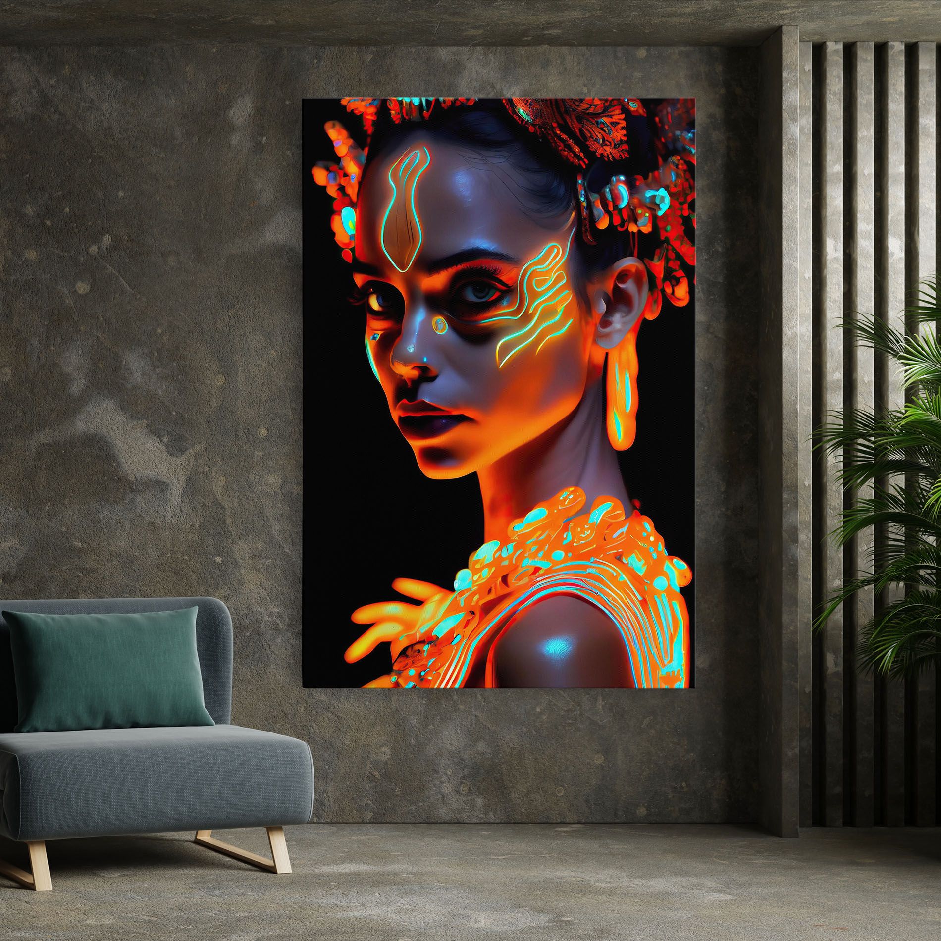 Glowing Face Paint mockup 7