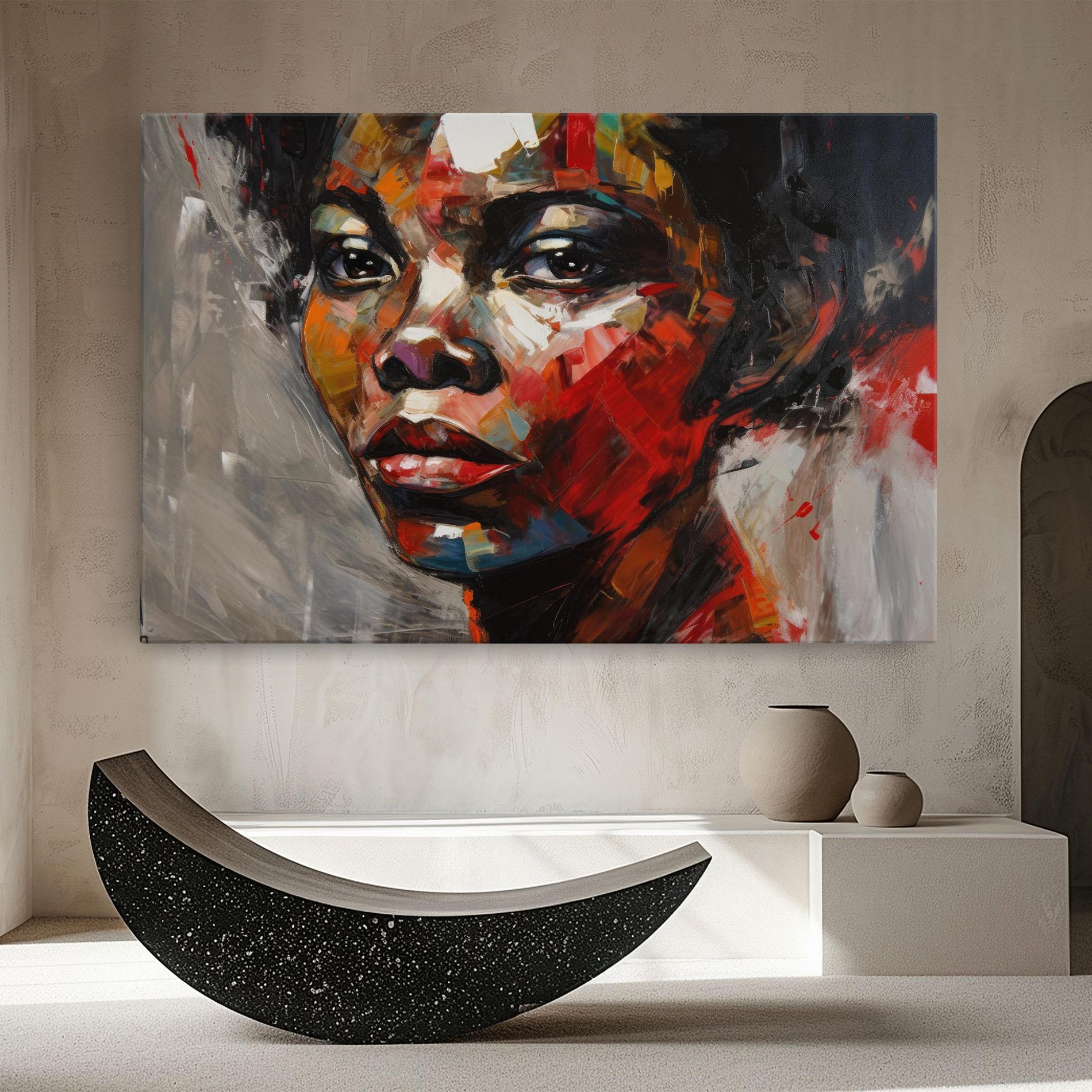 Картина на платно Intense Portrait Art mockup 8