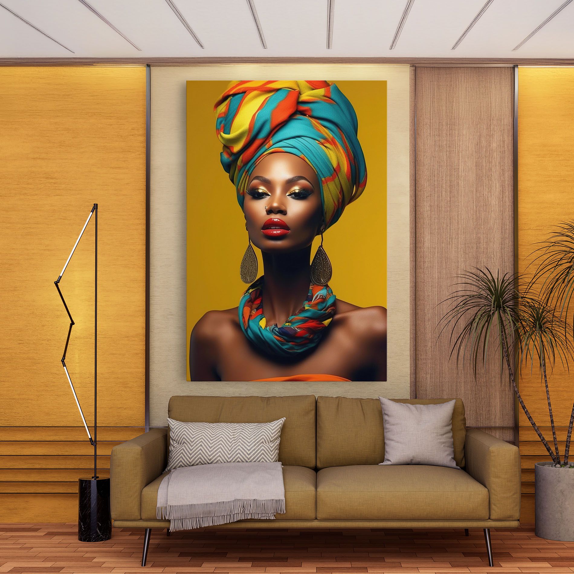 African Yellow Portrait mockup 9