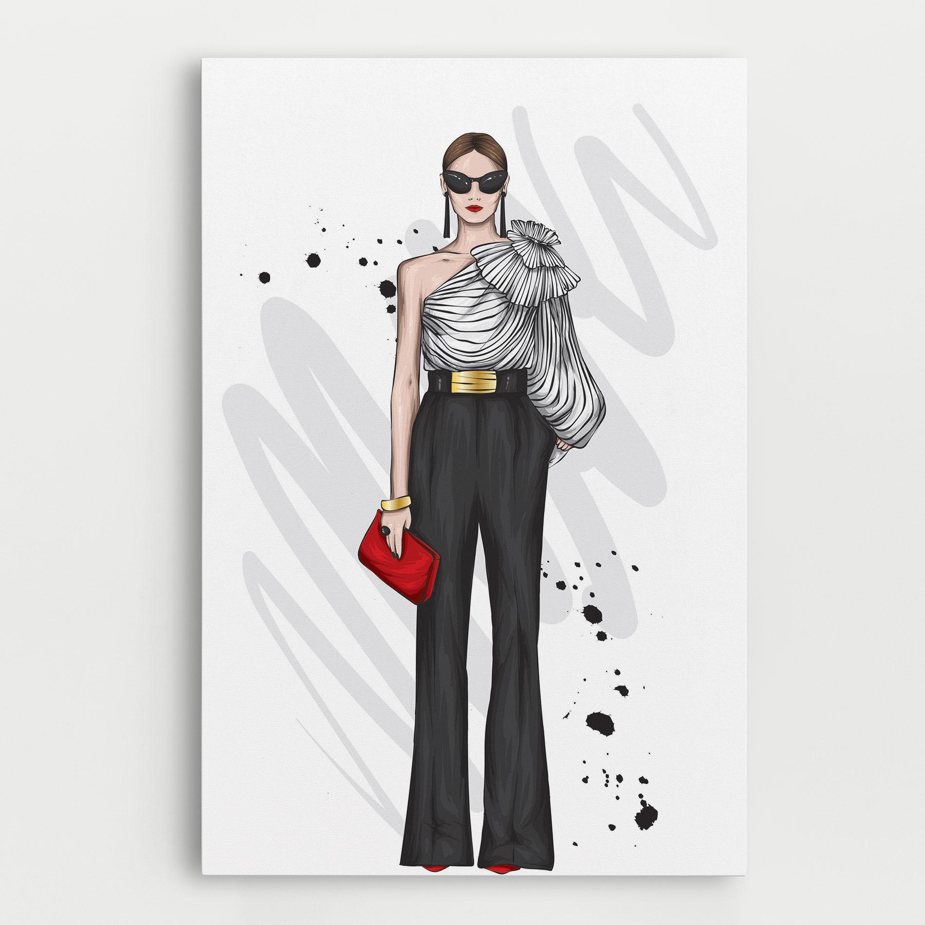 Картина на платно Tall Black Pants mockup 0