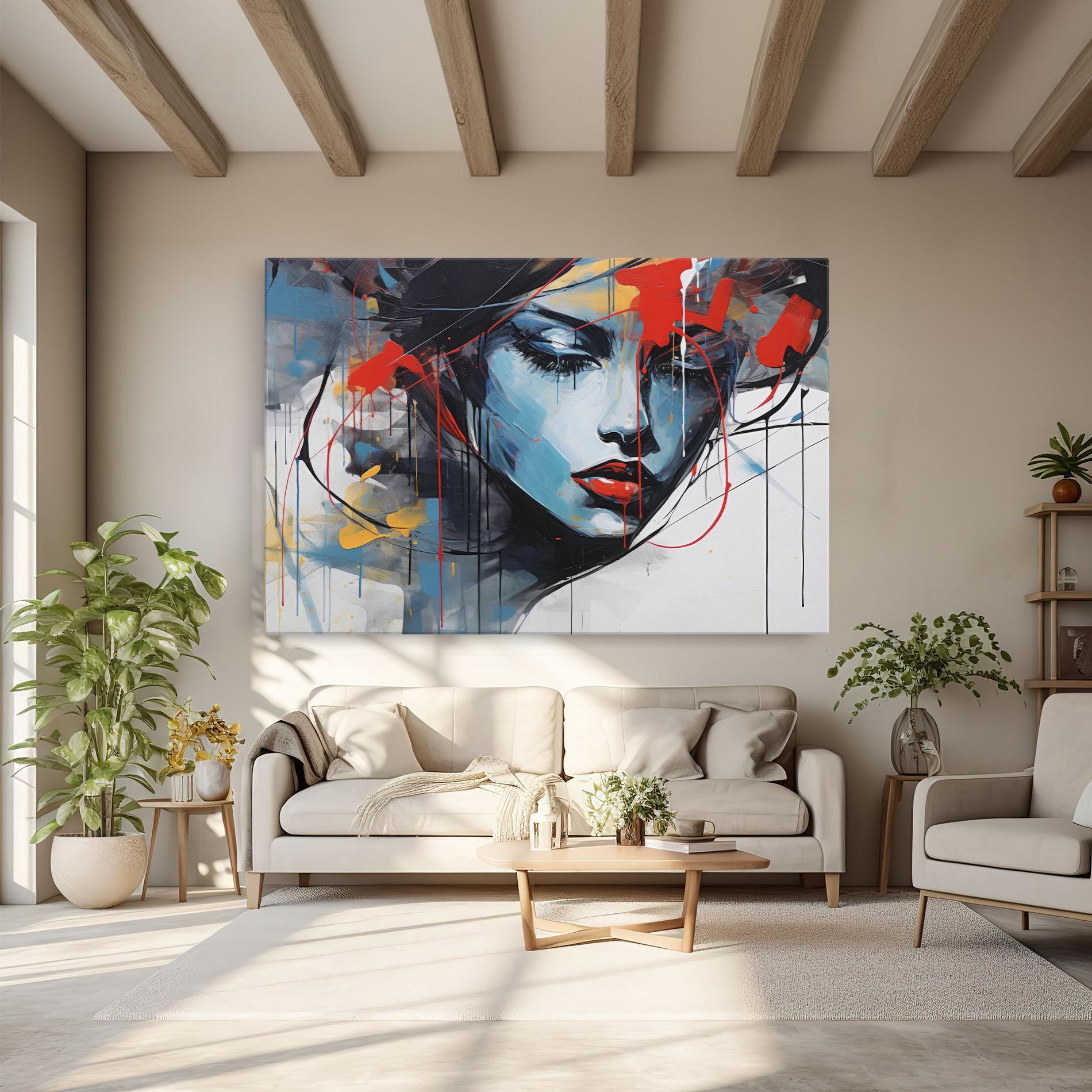 Картина на платно Edgy Woman mockup 6