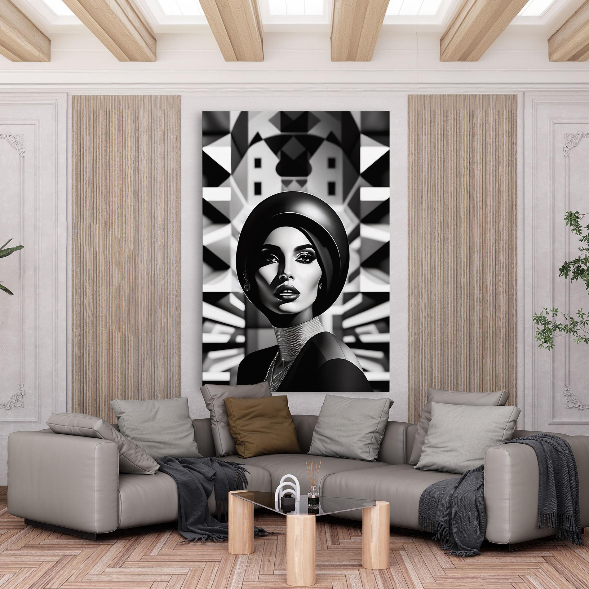 Картина на платно Big Black Hat mockup 6