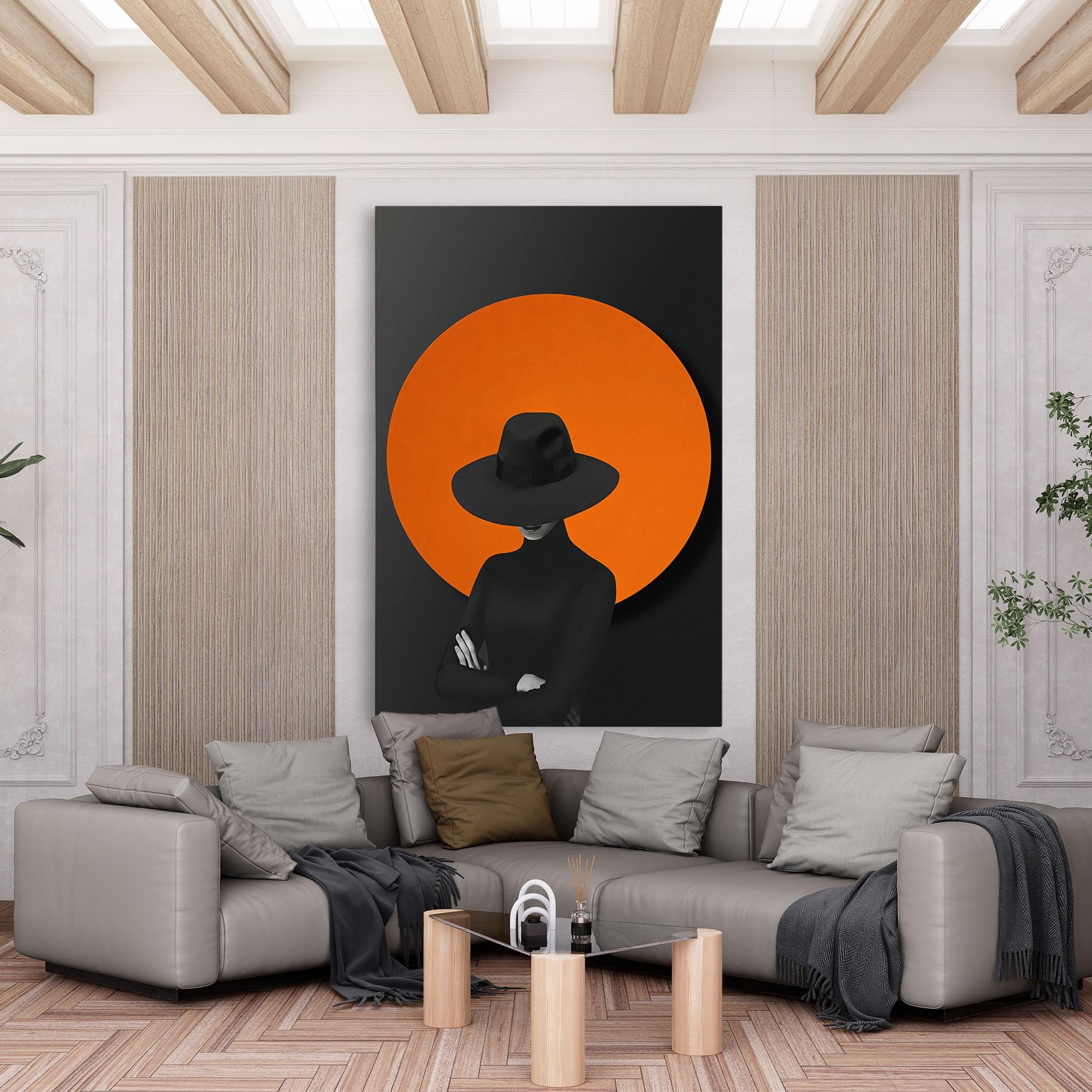 Картина на платно Black Fashion mockup 6