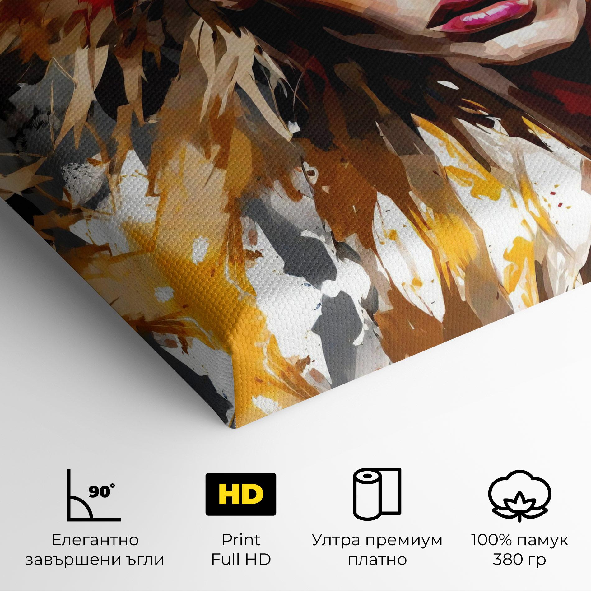 Картина на платно Blond Hair Splash mockup 4