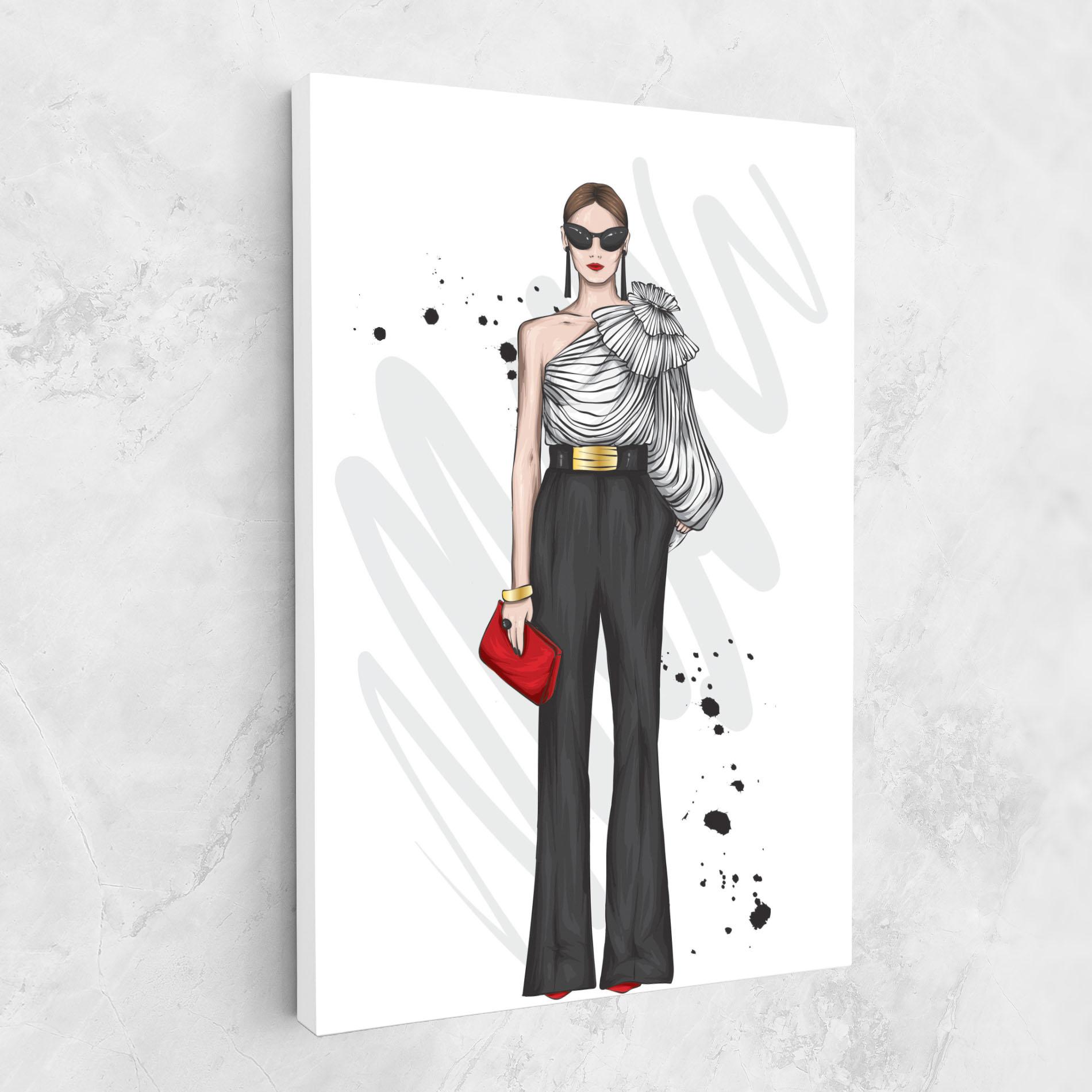 Картина на платно Tall Black Pants mockup 1