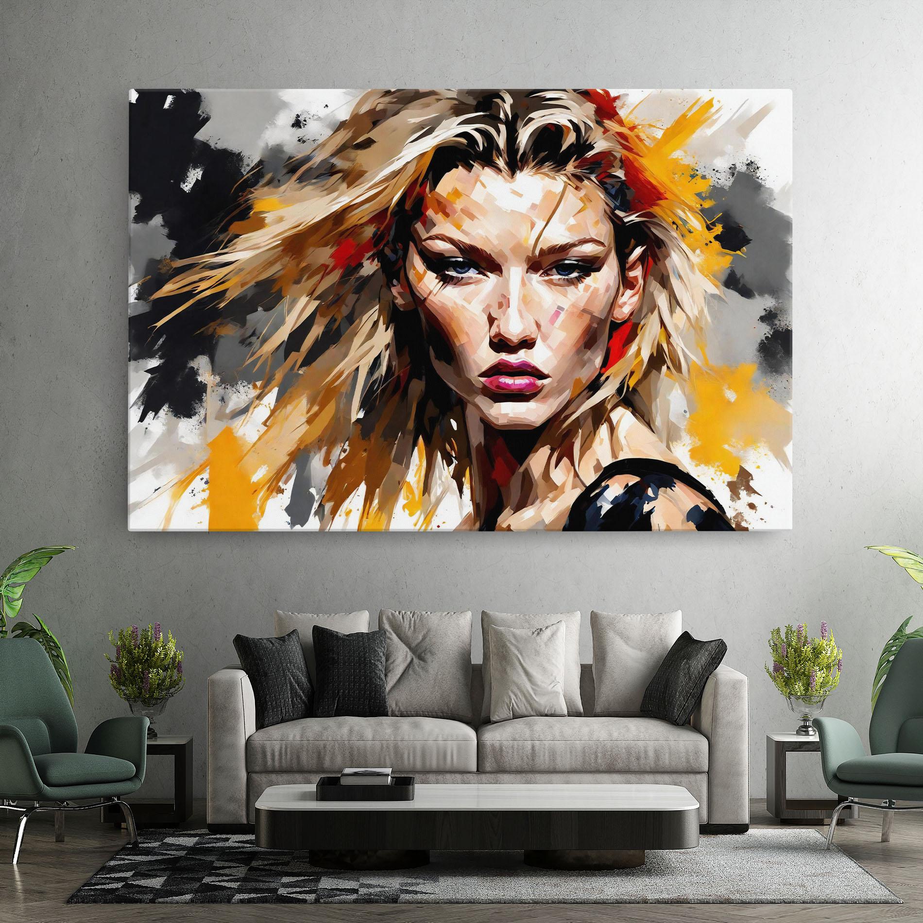 Картина на платно Blond Hair Splash mockup 7