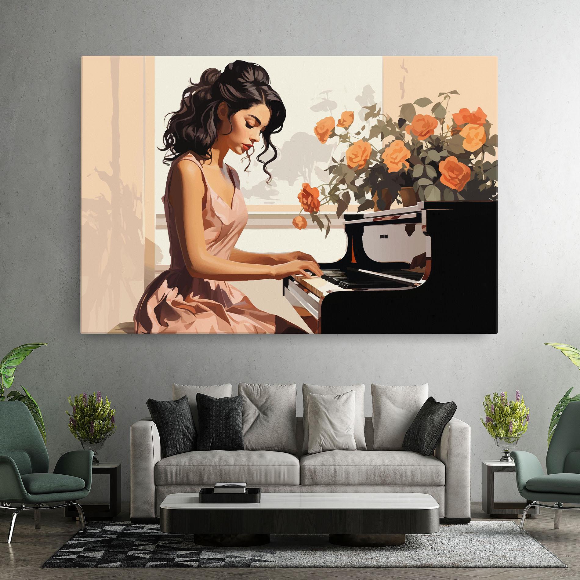 Картина на платно Singer Painting mockup 7