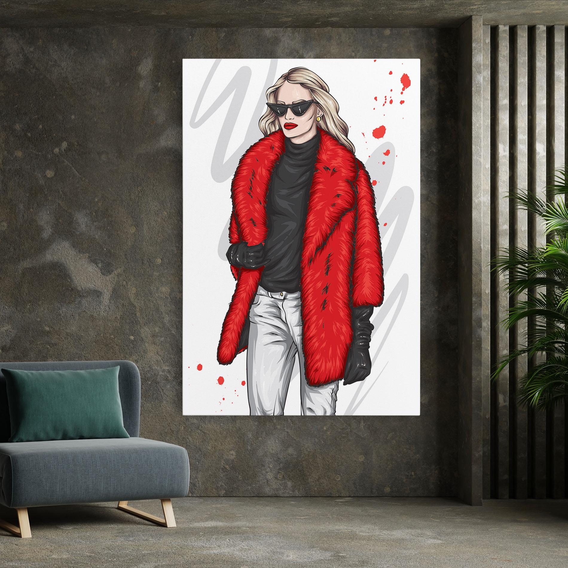 Картина на платно Black Blouse Woman mockup 7