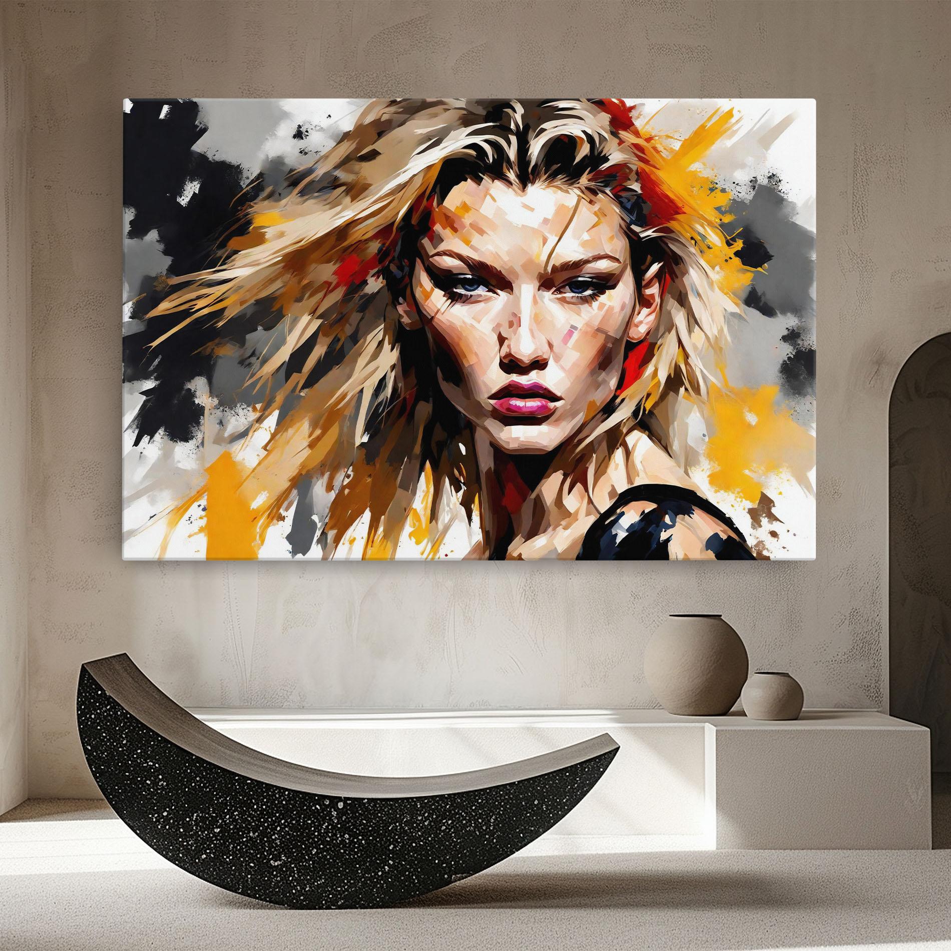 Картина на платно Blond Hair Splash mockup 8