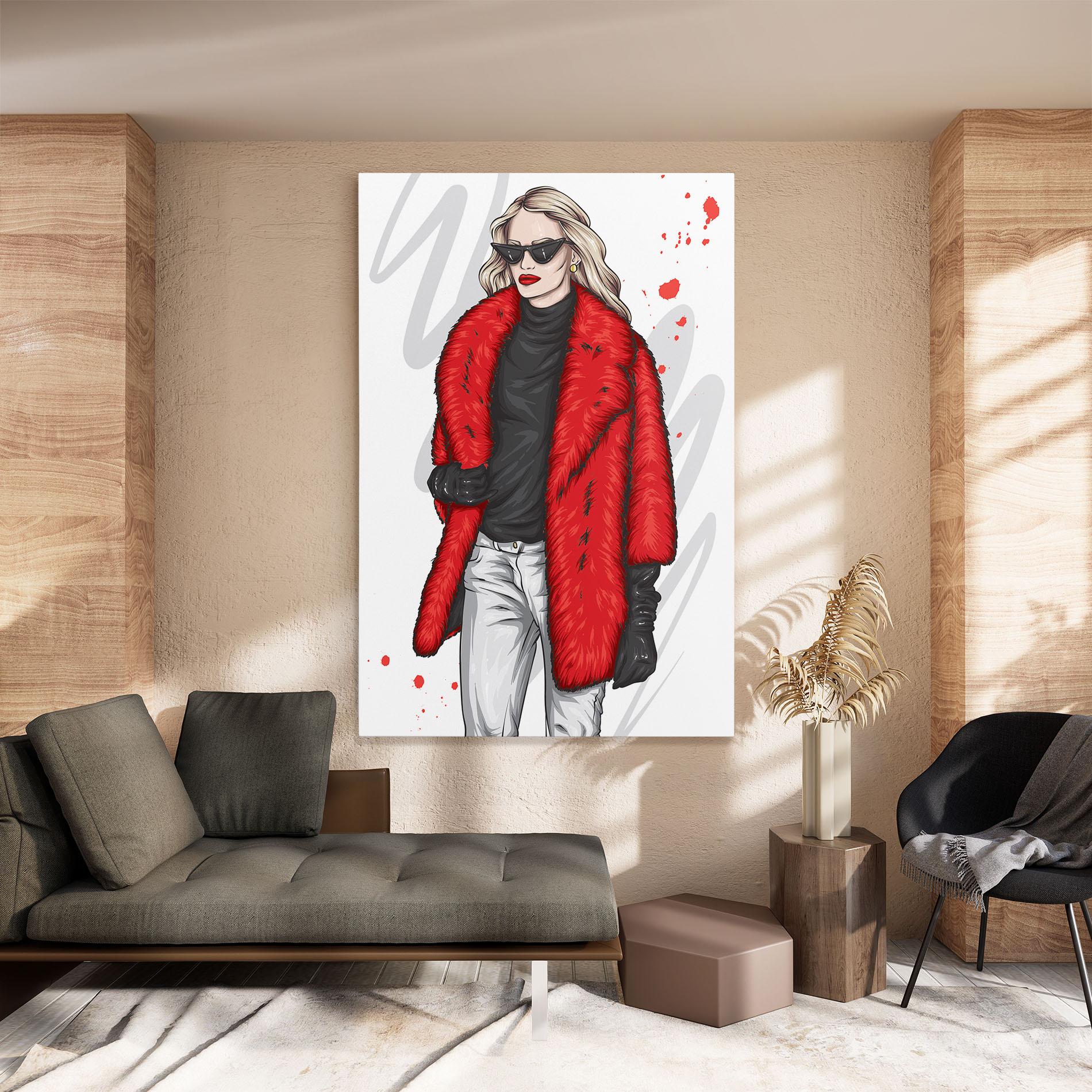 Картина на платно Black Blouse Woman mockup 8