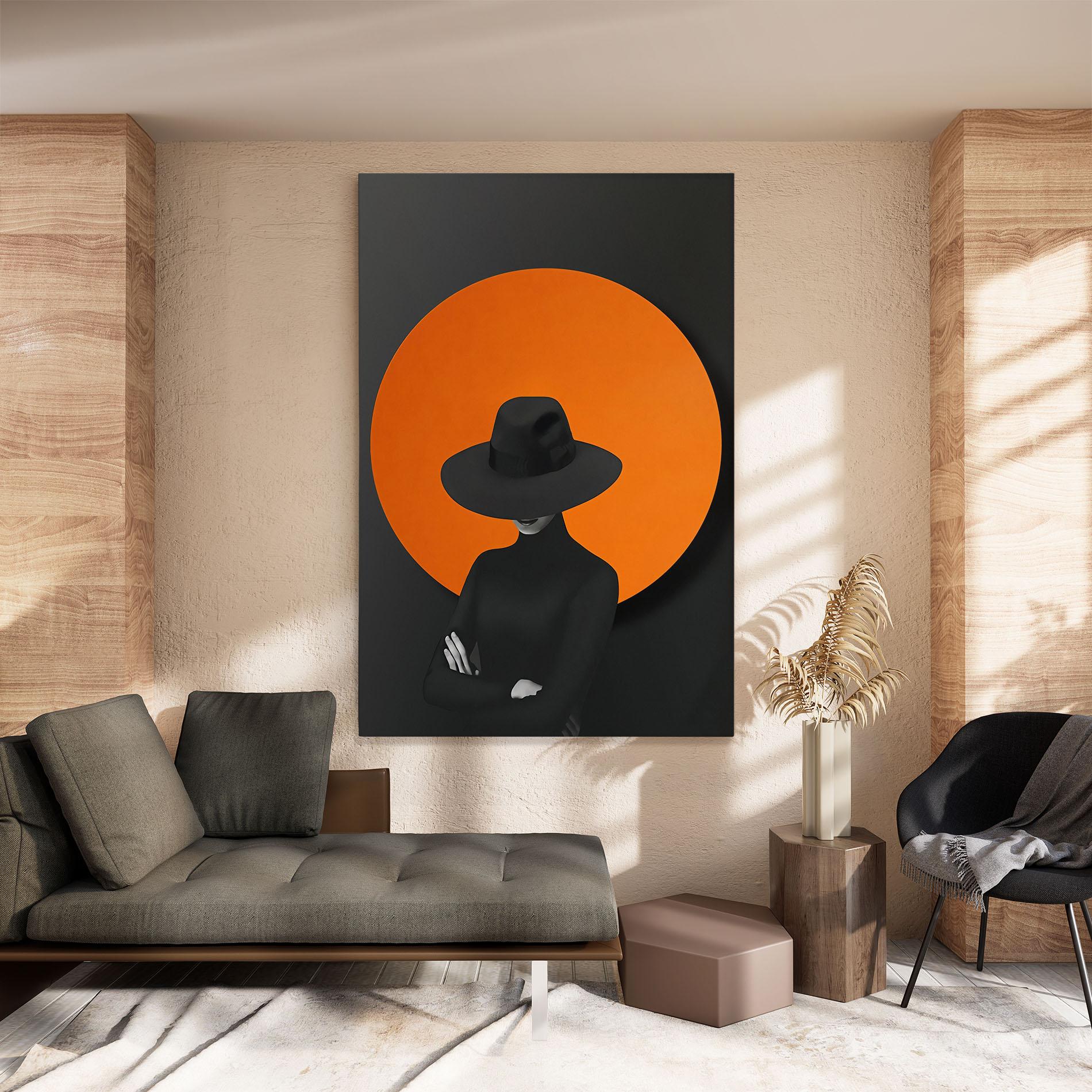 Картина на платно Black Fashion mockup 8