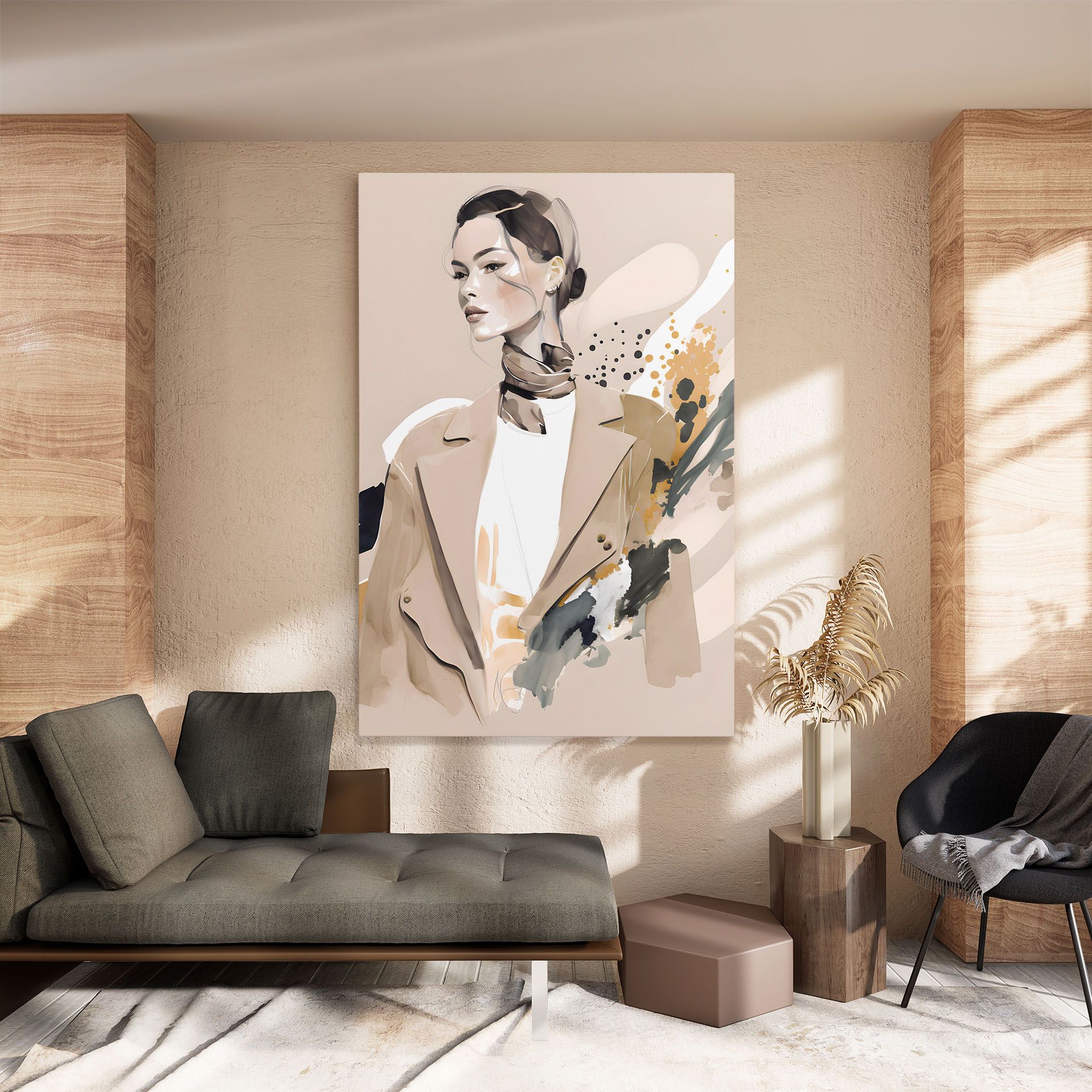 Watercolor Stylish Model mockup 8