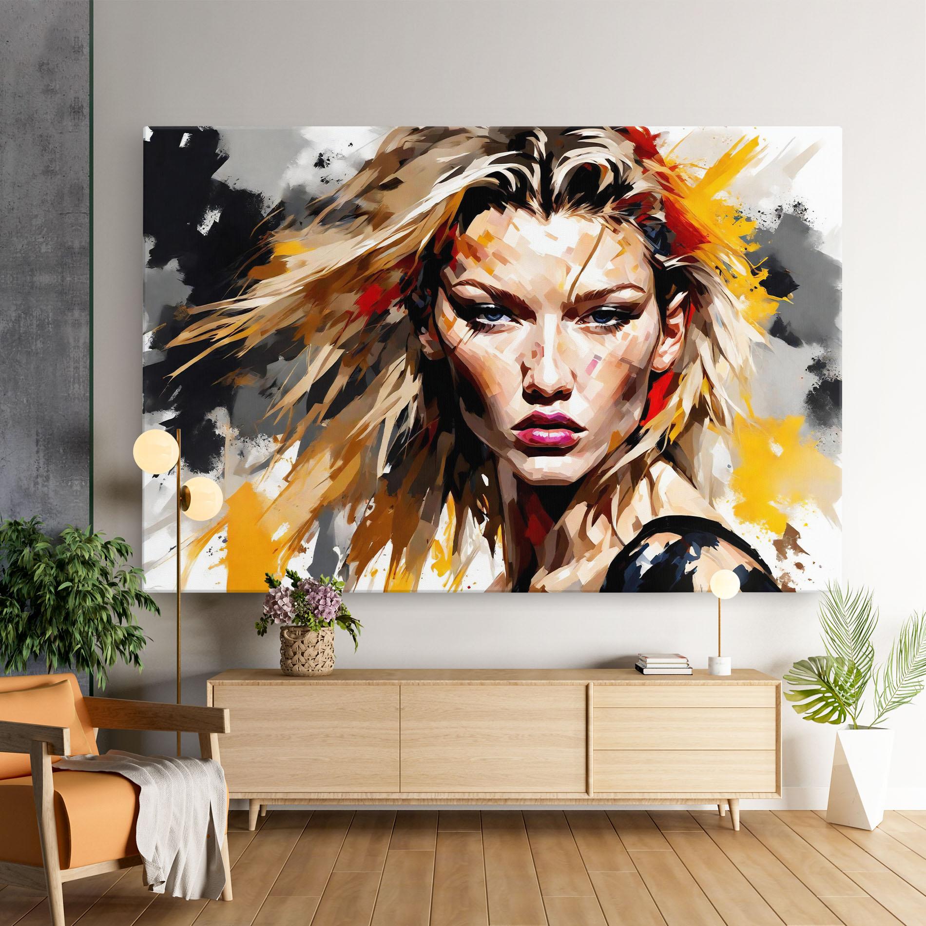 Картина на платно Blond Hair Splash mockup 9