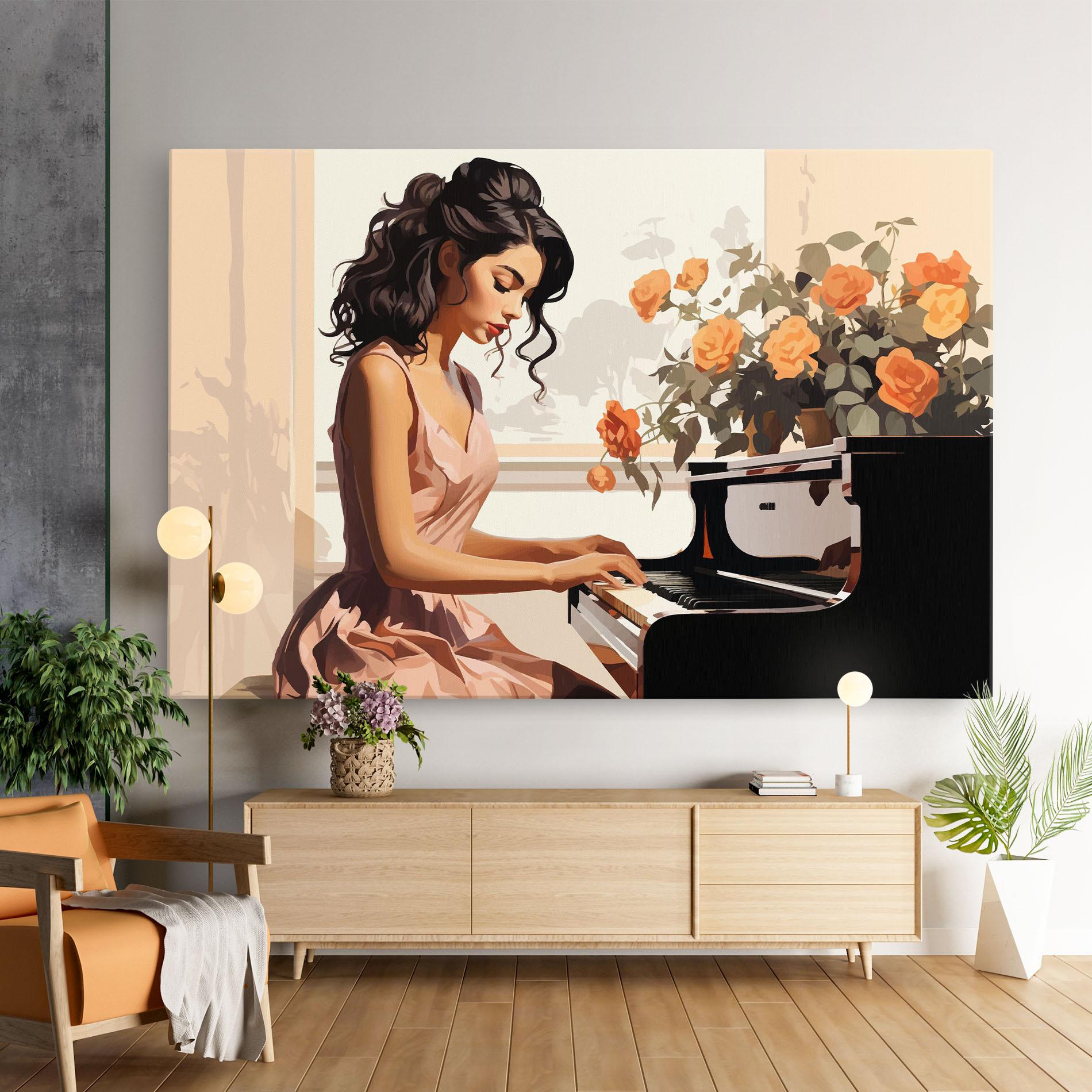 Картина на платно Singer Painting mockup 9
