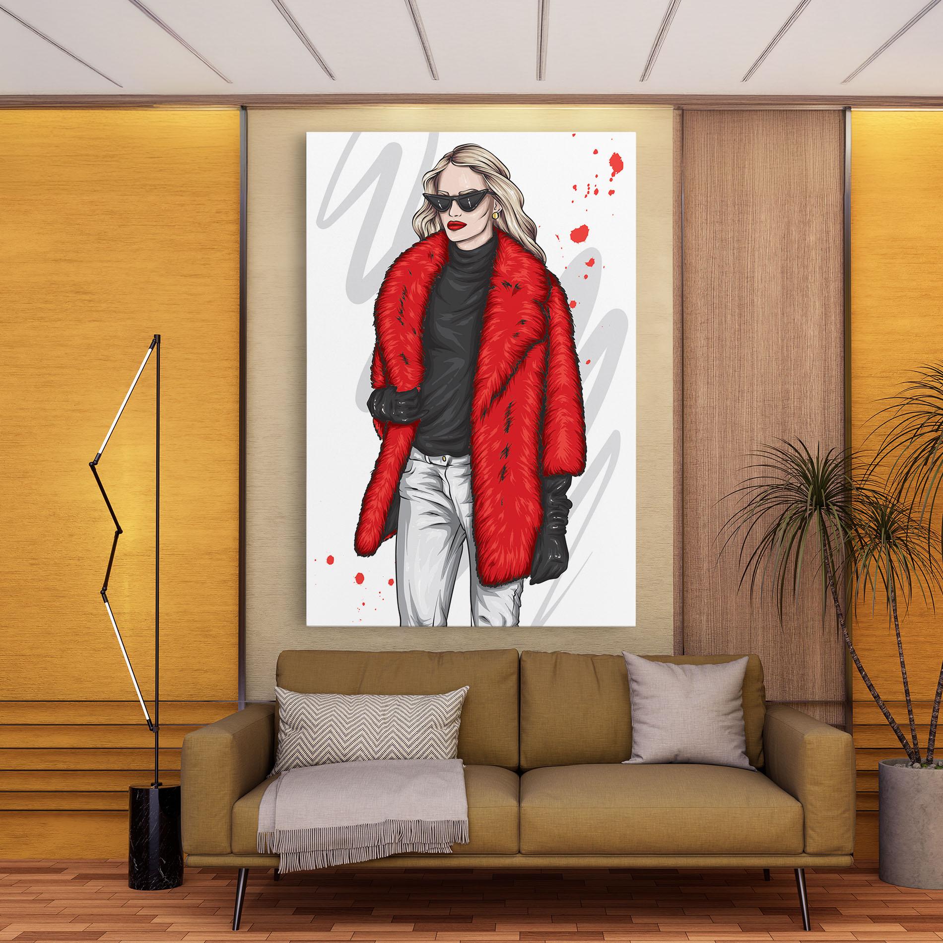 Картина на платно Black Blouse Woman mockup 9