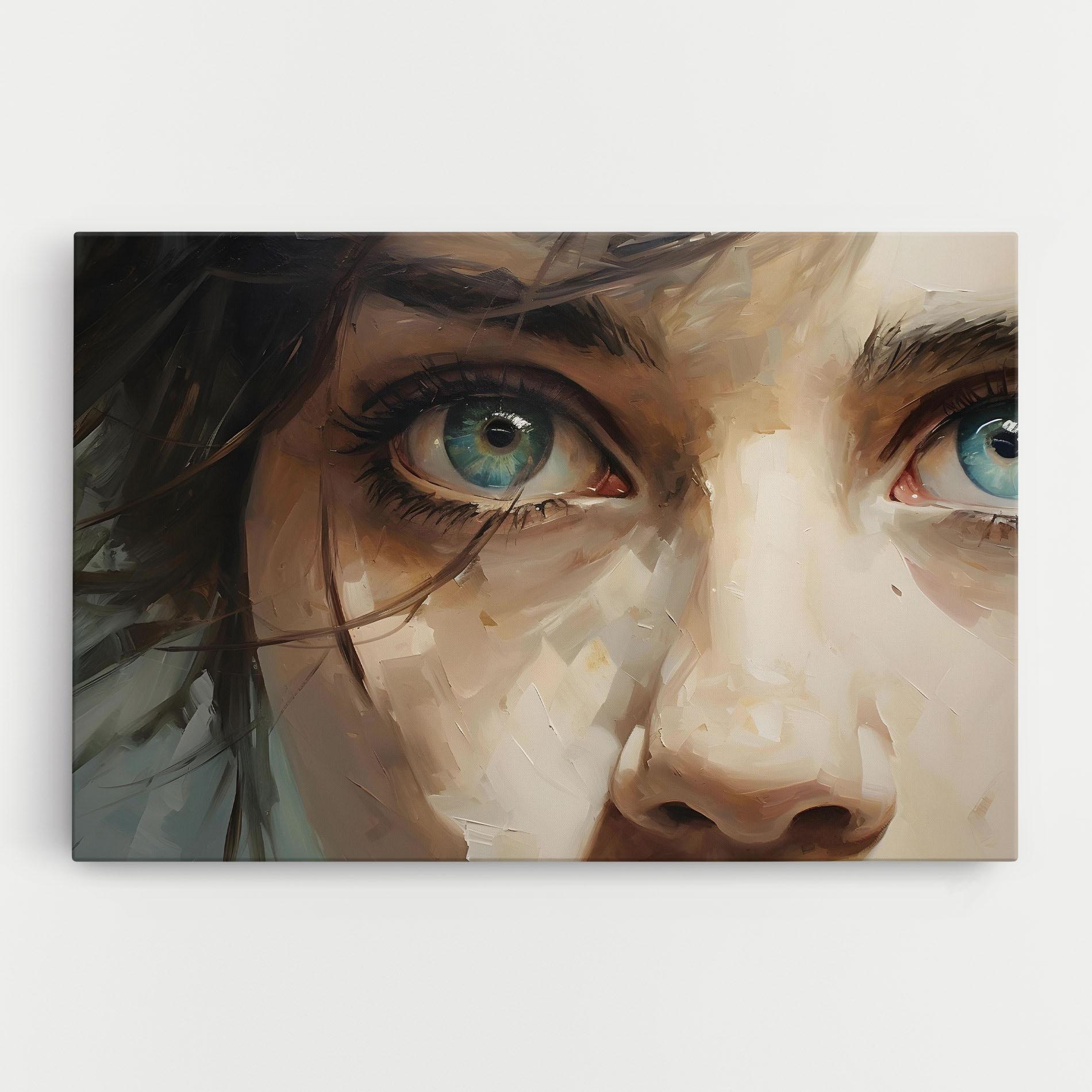 Картина на платно Vintage Blue Eyes Art mockup 0