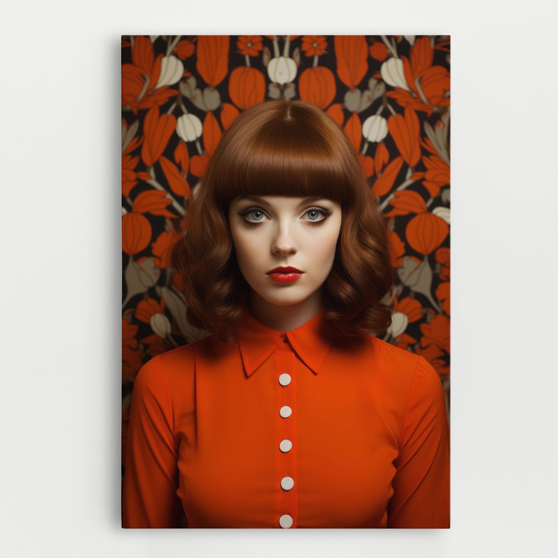 Картина на платно Orange Blouse Woman mockup 0