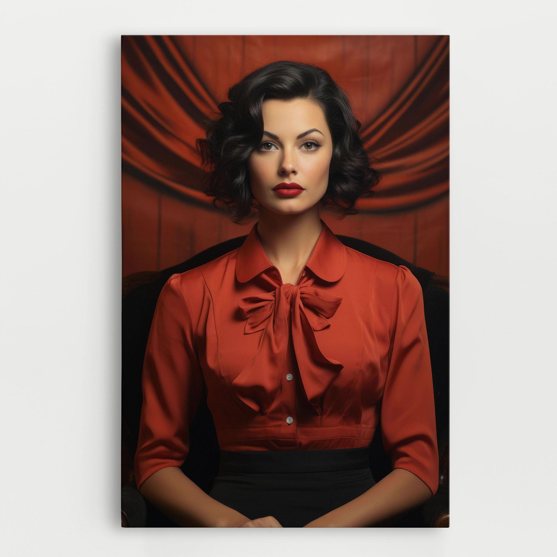 Картина на платно Pretty Red Blouse mockup 0